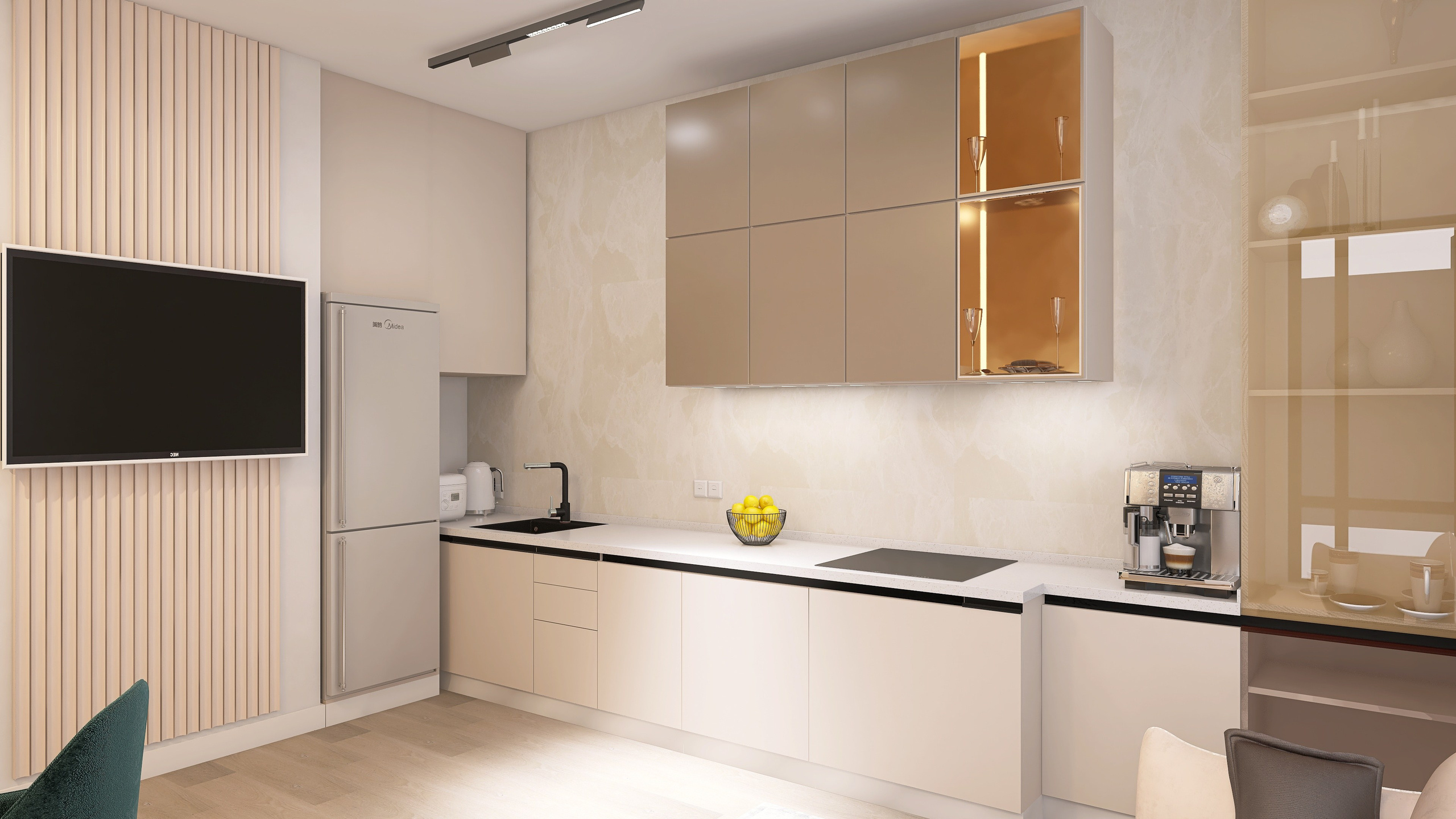 ЖК Притомский. Площадь 55 кв. м. Дизайнер интерьера в Новосибирске_Елена Сергеева