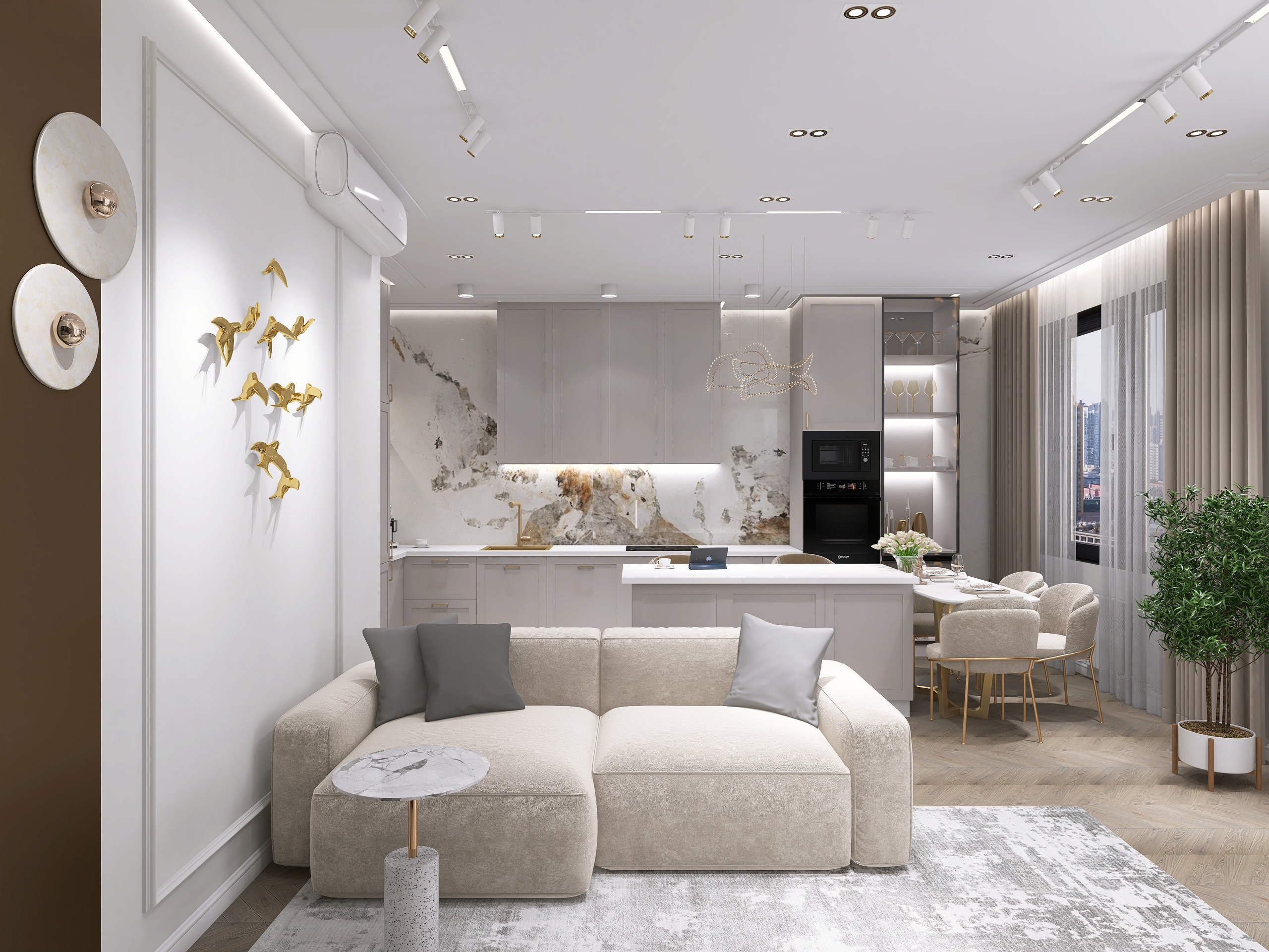 ЖК Тихомиров. Площадь 60 кв. м. Дизайнер интерьера в Новосибирске_Елена Сергеева