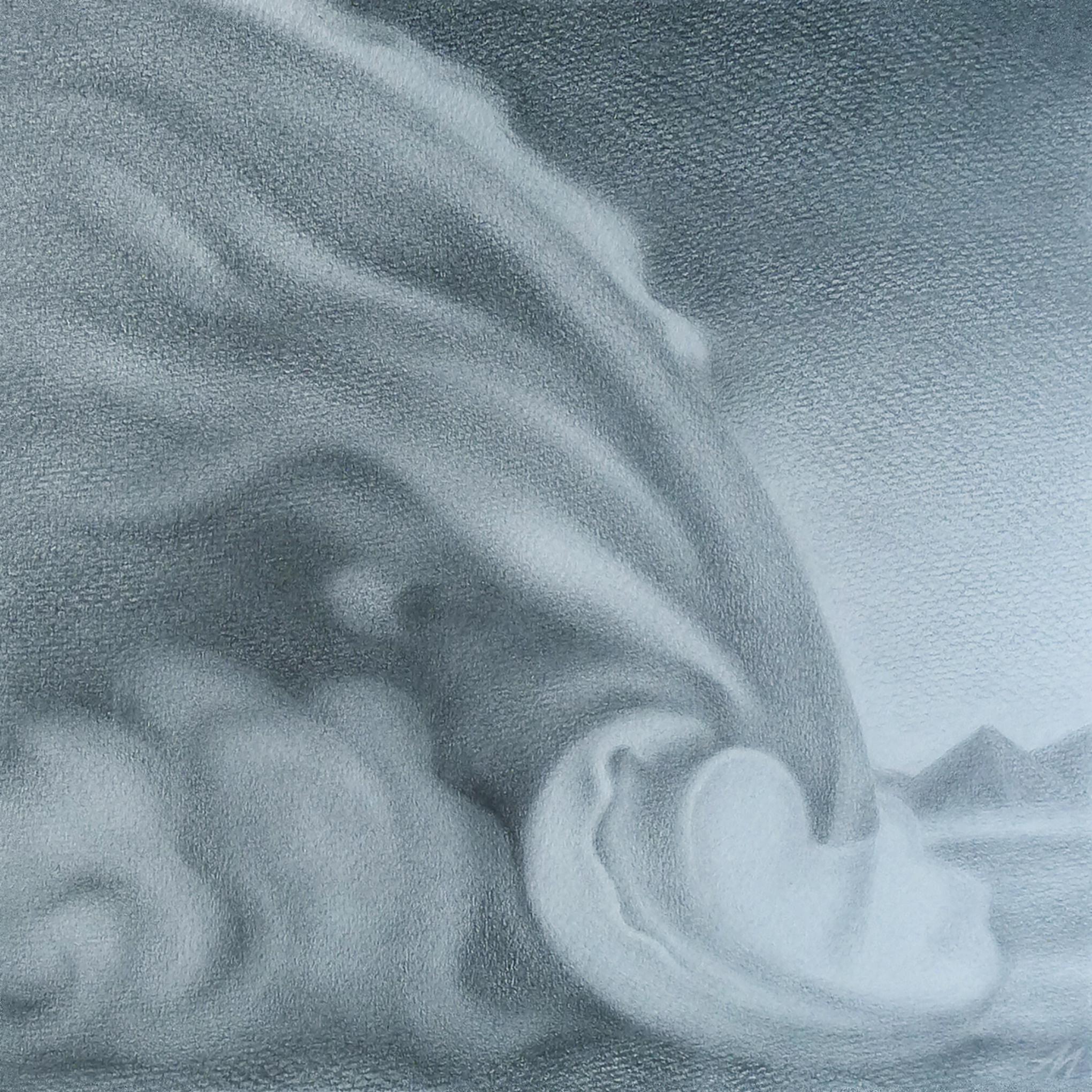 Художник Алексей Максимов. Цикл Стихии, Движение I, 2021, бумага, графитовый карандаш