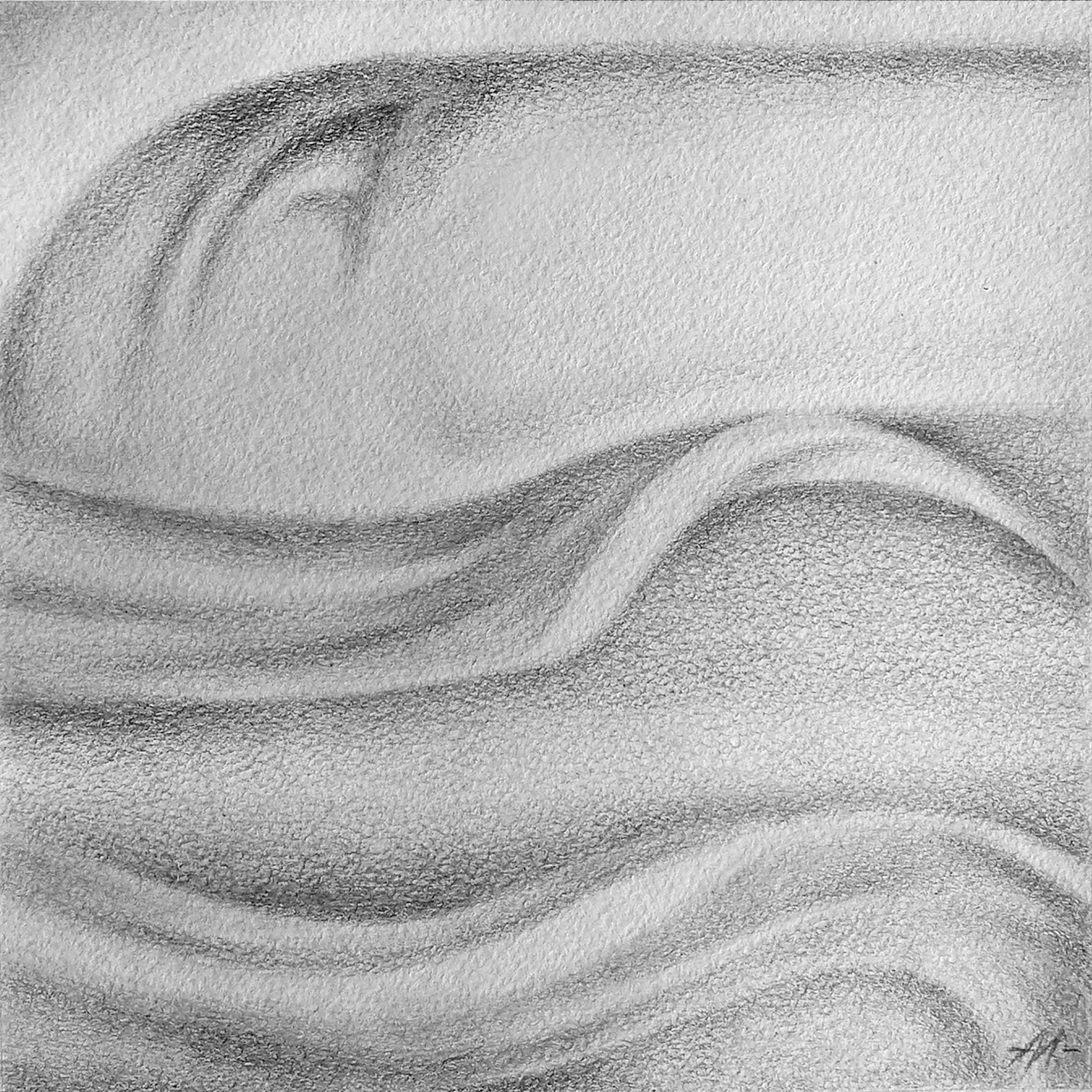 Художник Алексей Максимов. Ветер, 2020, бумага, графитовый карандаш