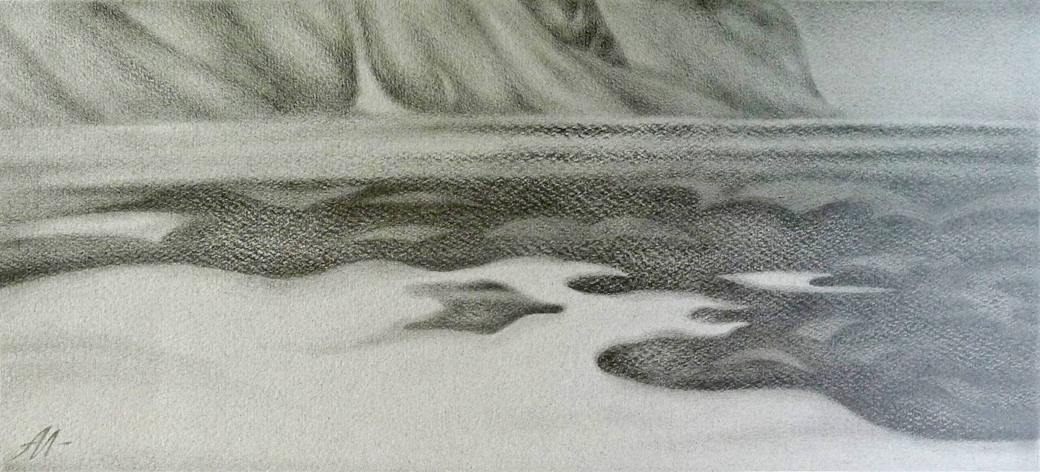 Художник Алексей Максимов. Оттепель, 2021, бумага, графитовый карандаш