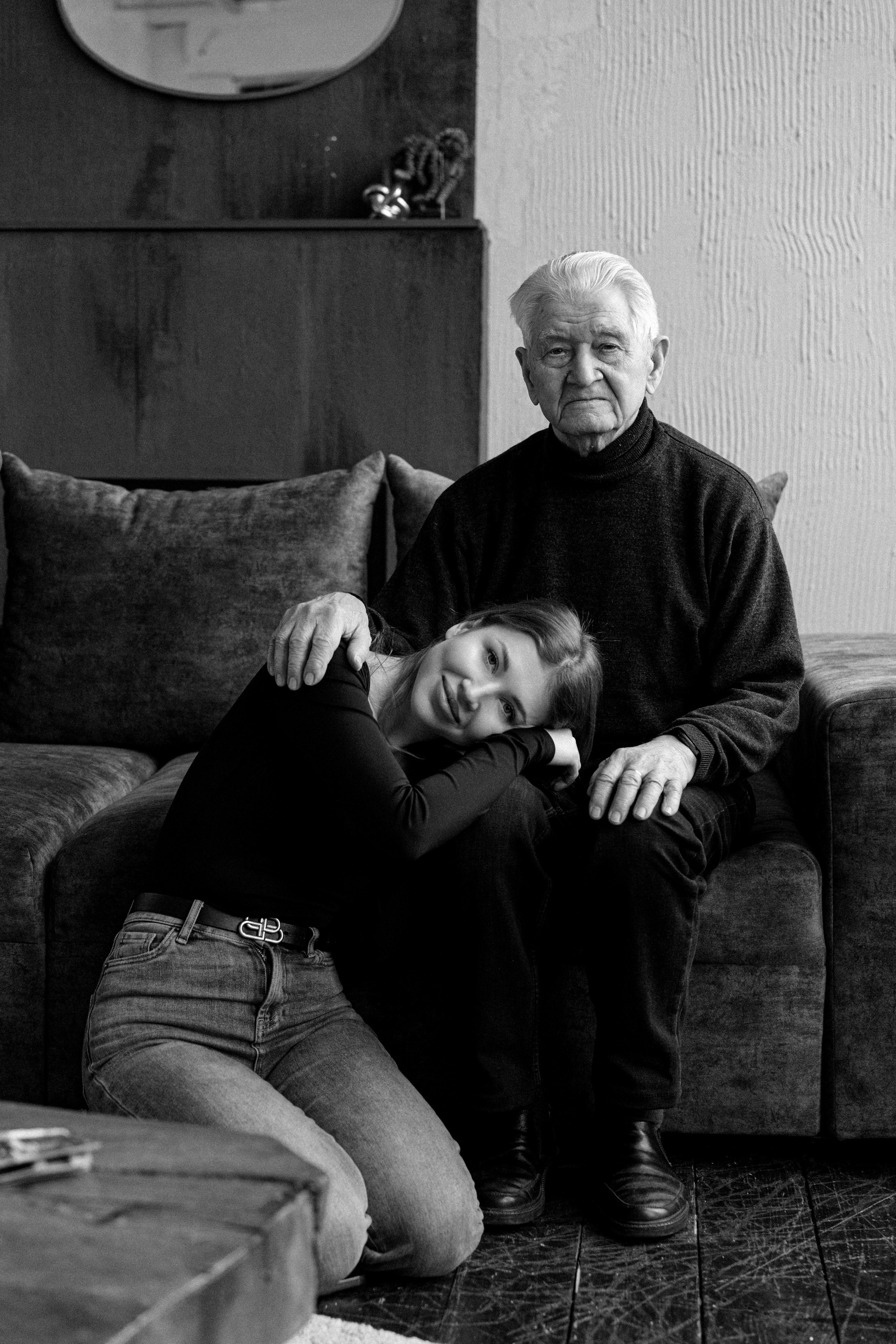 Анастасия и дедушка. Свадебный и семейный фотограф в Калининграде Анастасия Гриценко