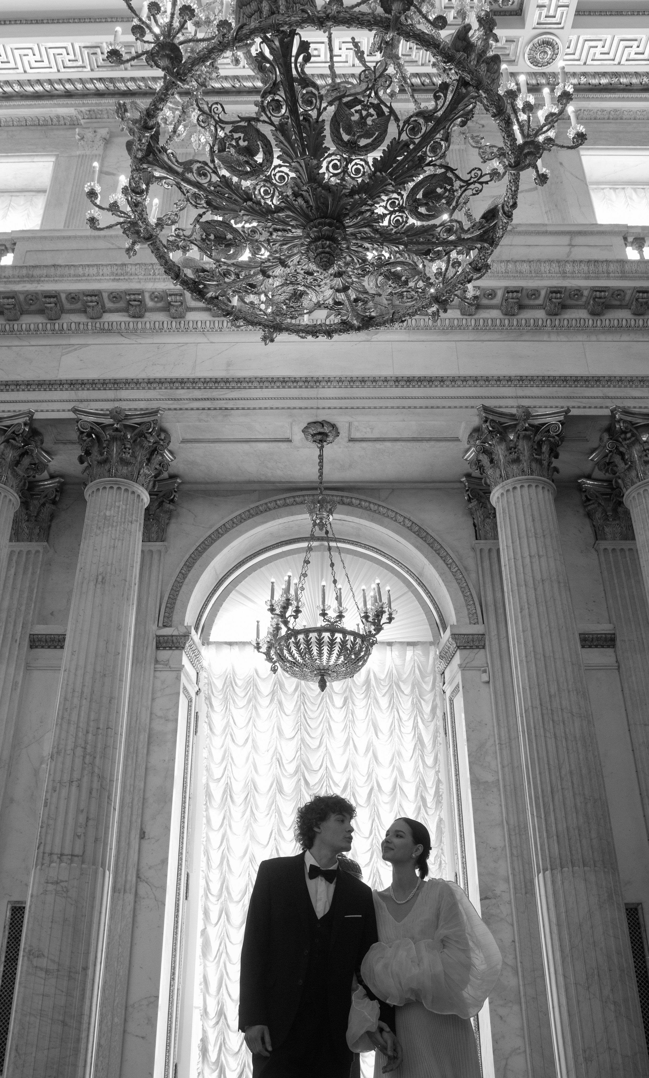 черно белое фото свадебное