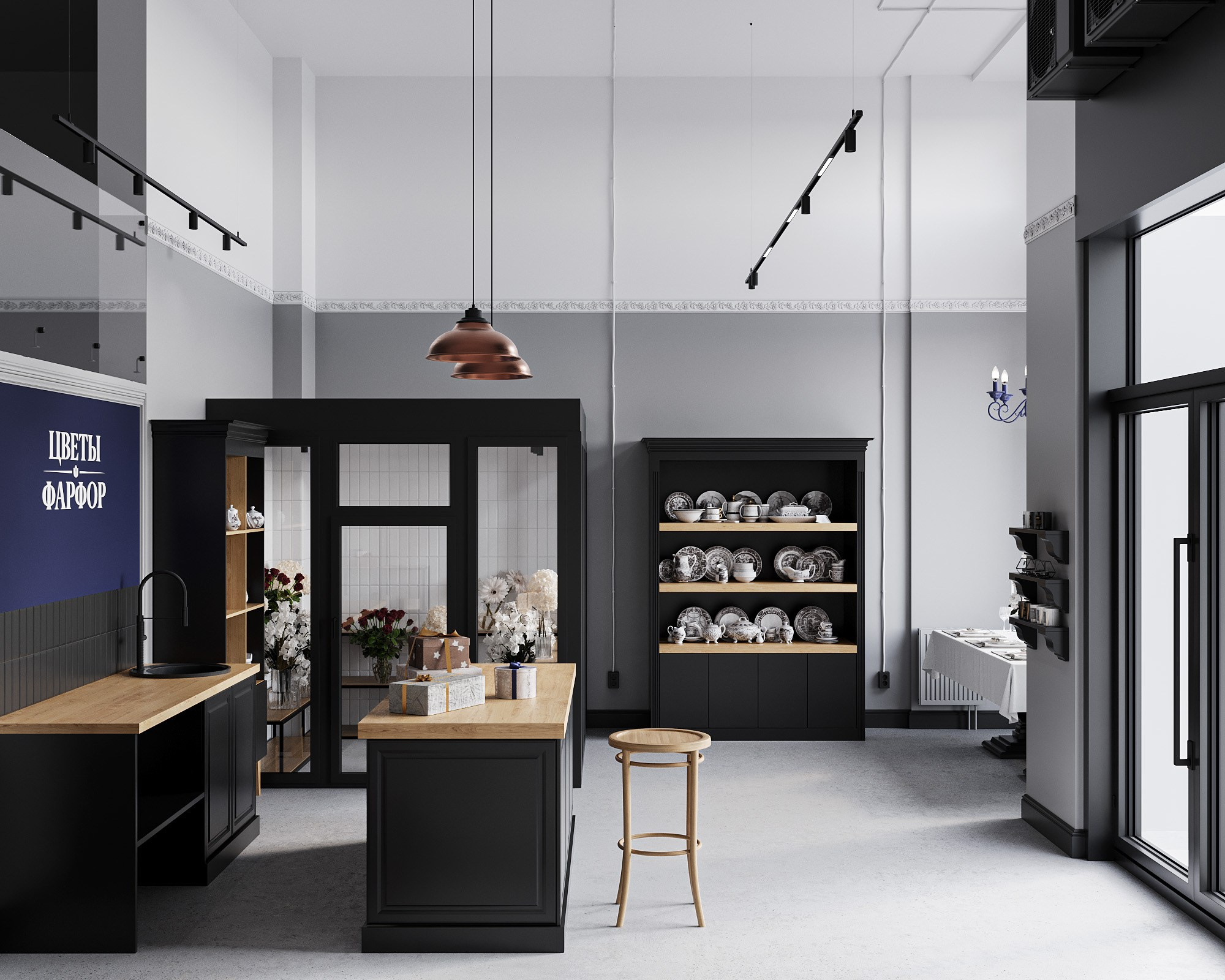 Цветочный магазин. Студия 3D визуализации