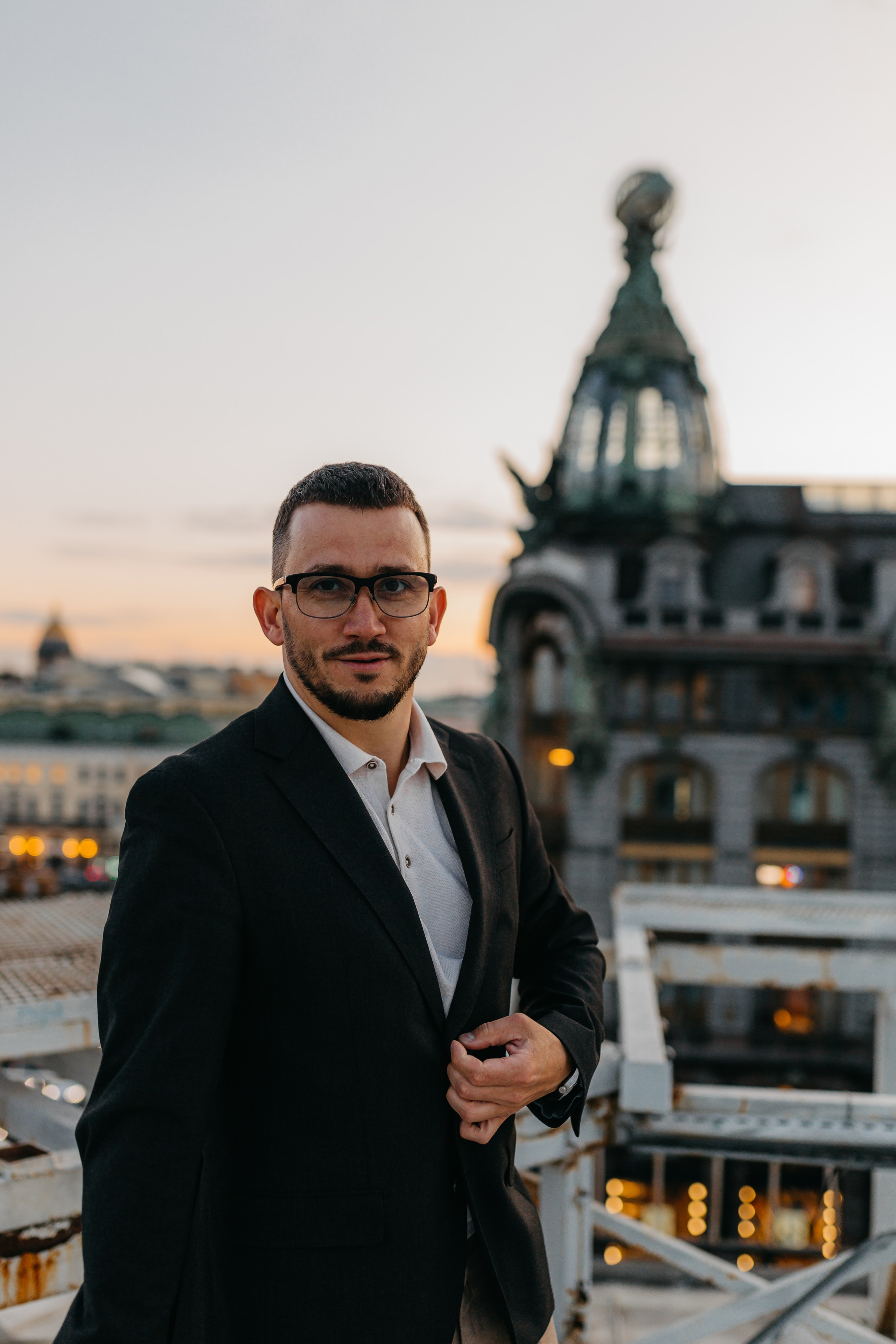 LoveStory на крышах Питера. Фотограф Санкт-Петербург Князева Елизавета