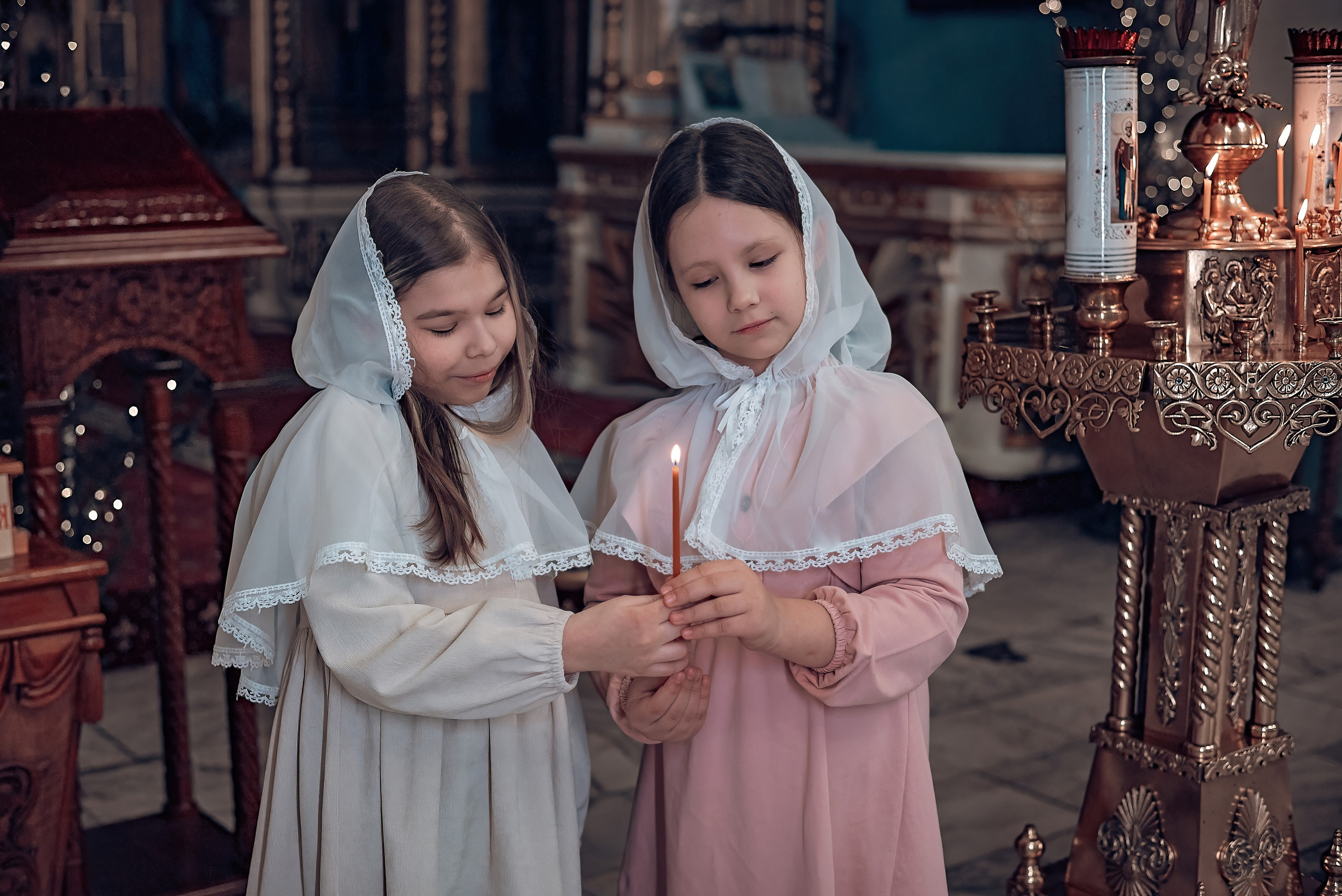 Крещение Розы в Покровском кафедральном соборе. Фотографы крещения/венчания  Красноярск Татьяна и Вячеслав Переваловы
