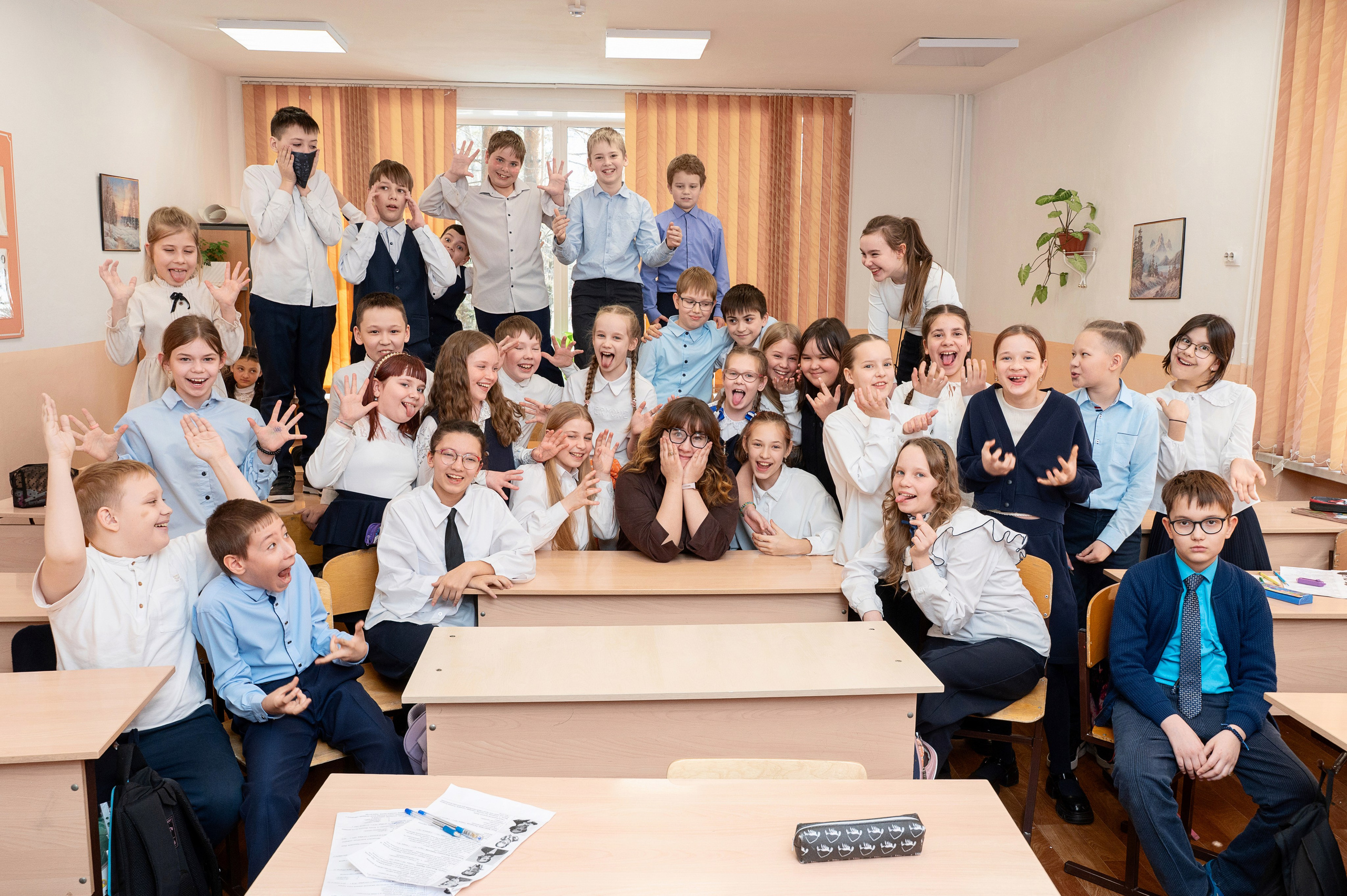 Школьный фотограф Анна Доброва | Групповая фотография для 4 класса начальная школа Иркутска