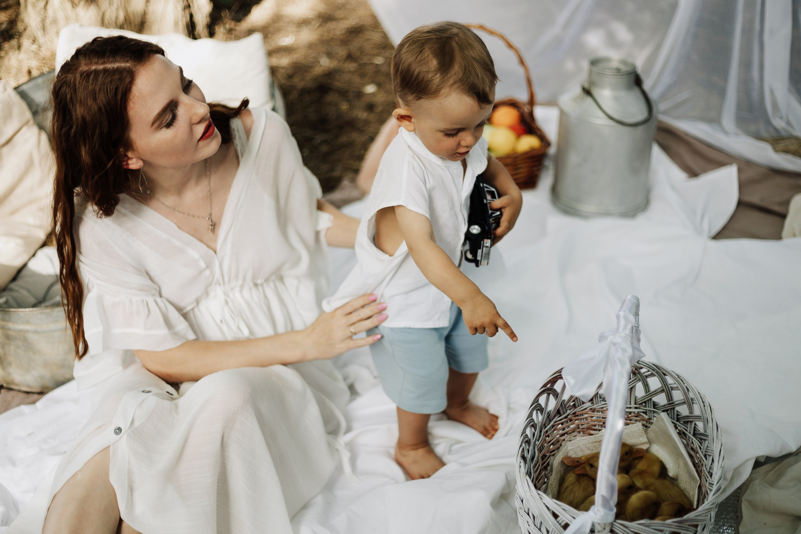 Артем, Вероника и Арсений на пикнике. Фотограф в Крыму | Виктория Нотевская