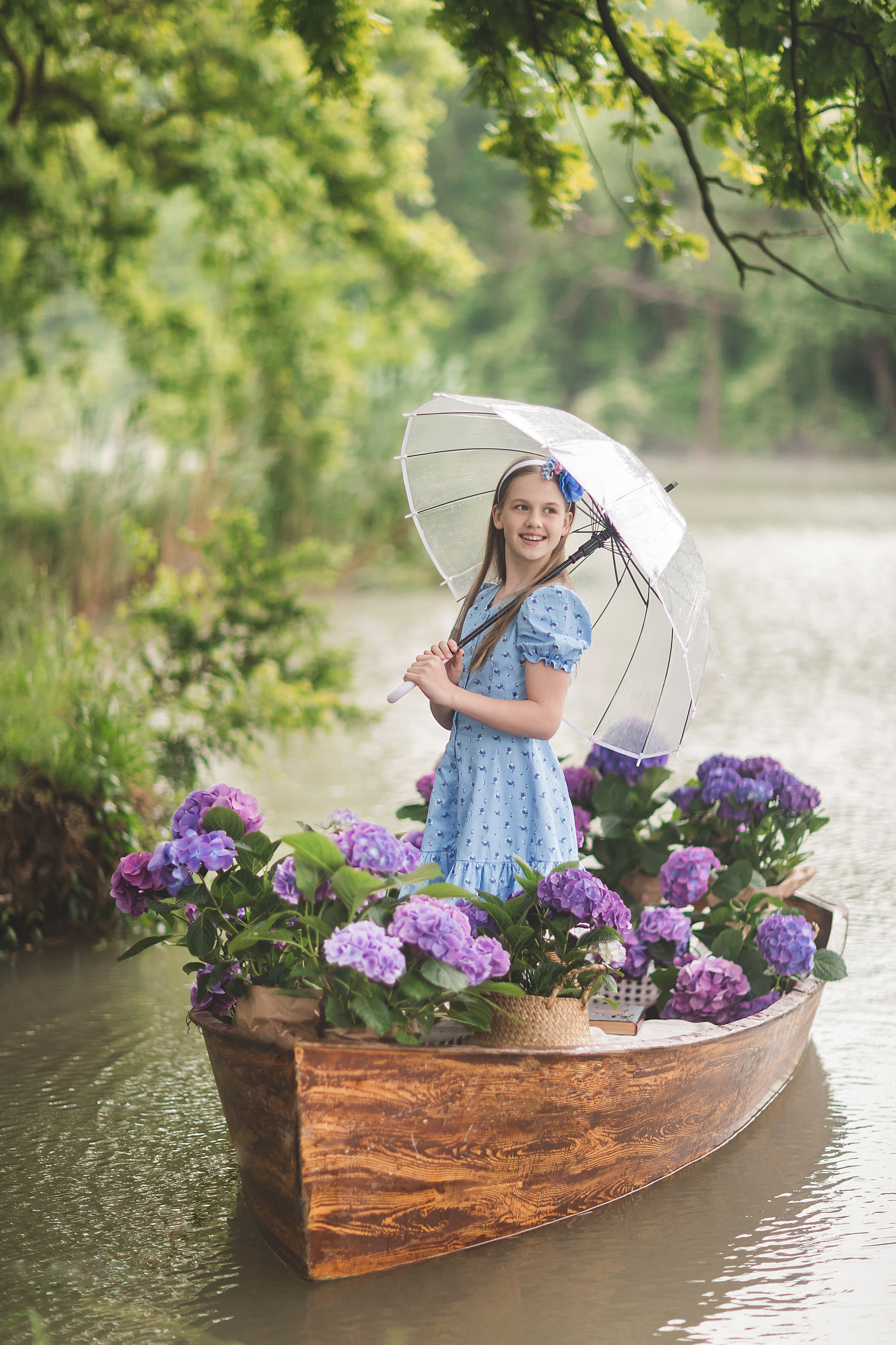 Лодка с гортензией (25 апреля). Семейный и детский фотограф Краснодар Валерия Власенко
