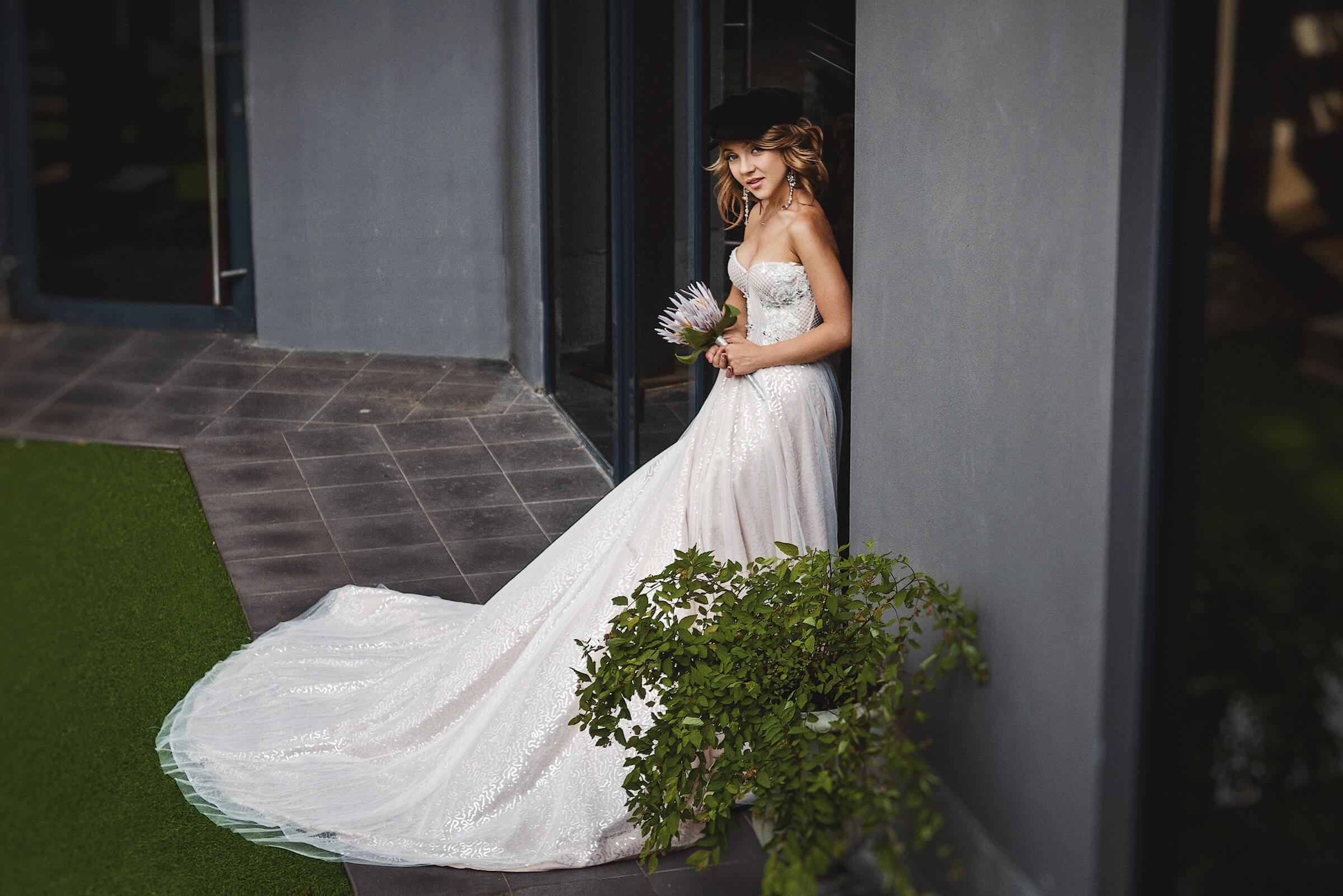 невеста в саду