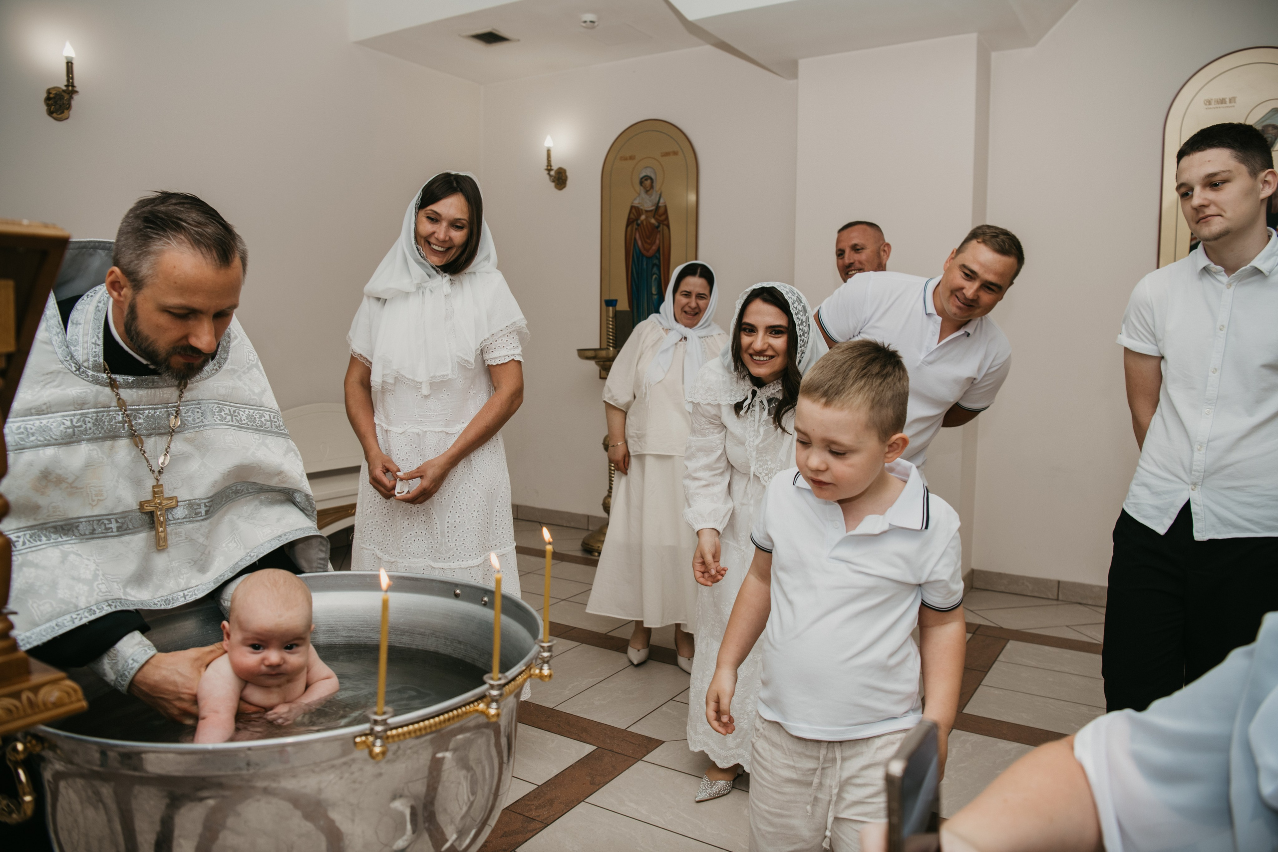 Крещение Евгения. Фотограф на выписку из роддома в Москве и МО