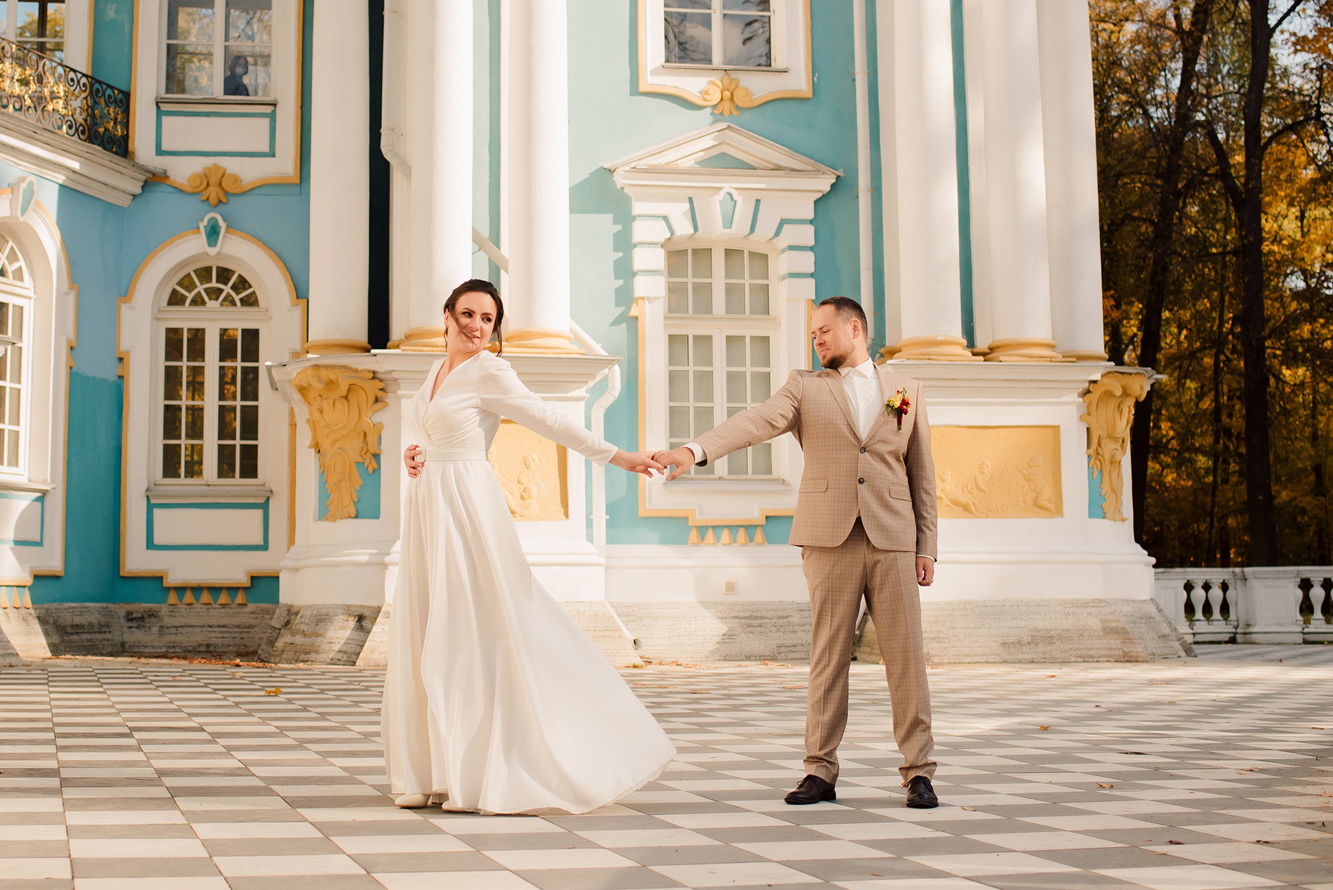 Свадебная фотосессия в Пушкине. Семейный и Свадебный фотограф. Санкт-Петербург. Пушкин