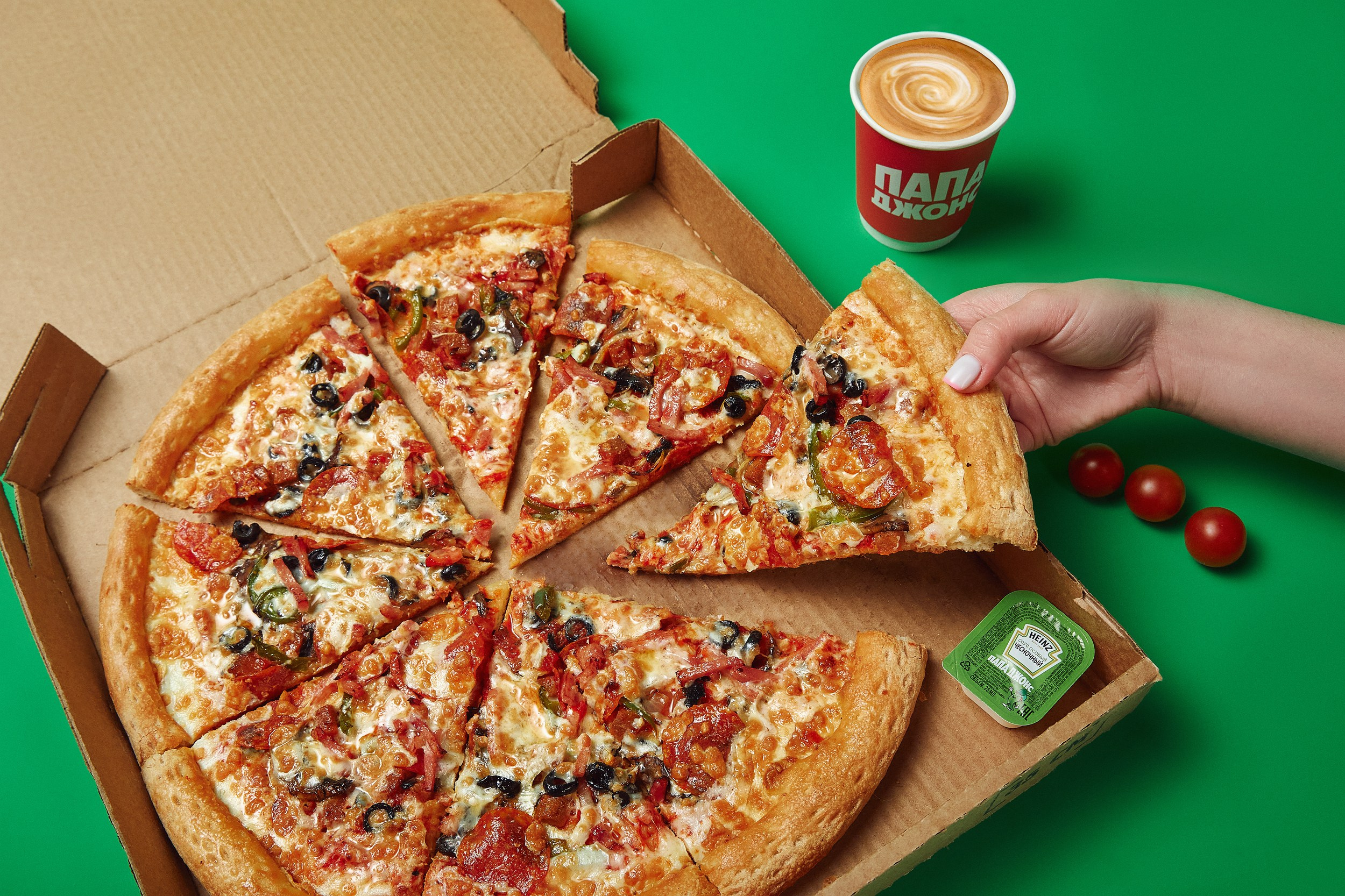 Съёмка для сети ресторанов «Папа Джонс»