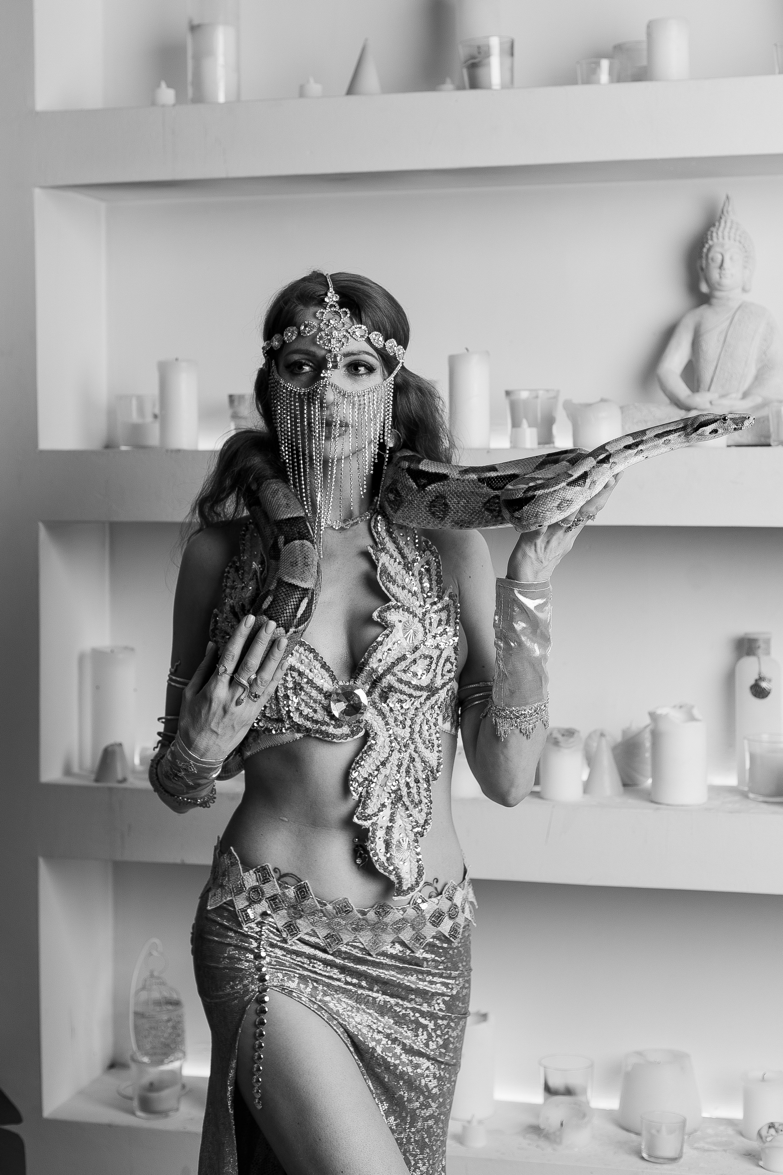 Фотосессия с змеей в восточном стиле в фотостудии. Фотограф в Санкт-Петербурге, Анна Скворцова