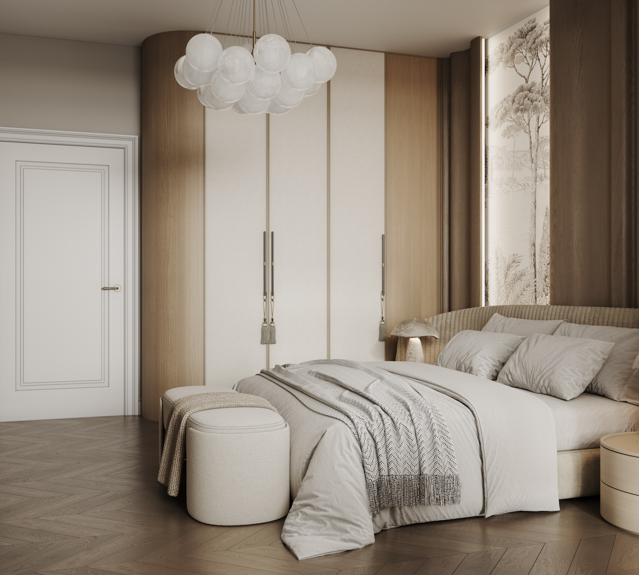 Спальня. Интерьерная 3D Визуализация