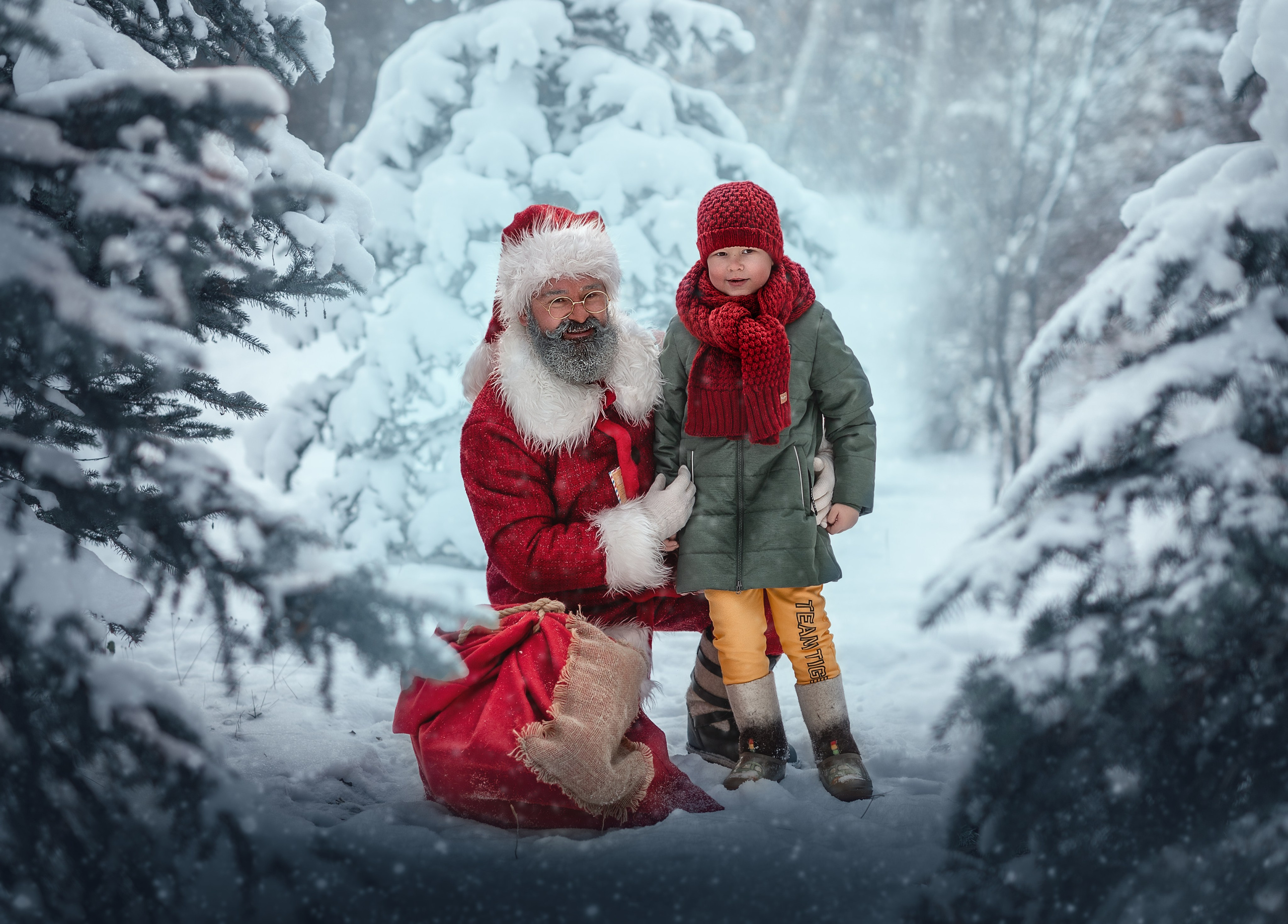 САНТА НА УЛИЦЕ. Семейный фотограф Екатеринбург Лора Мур