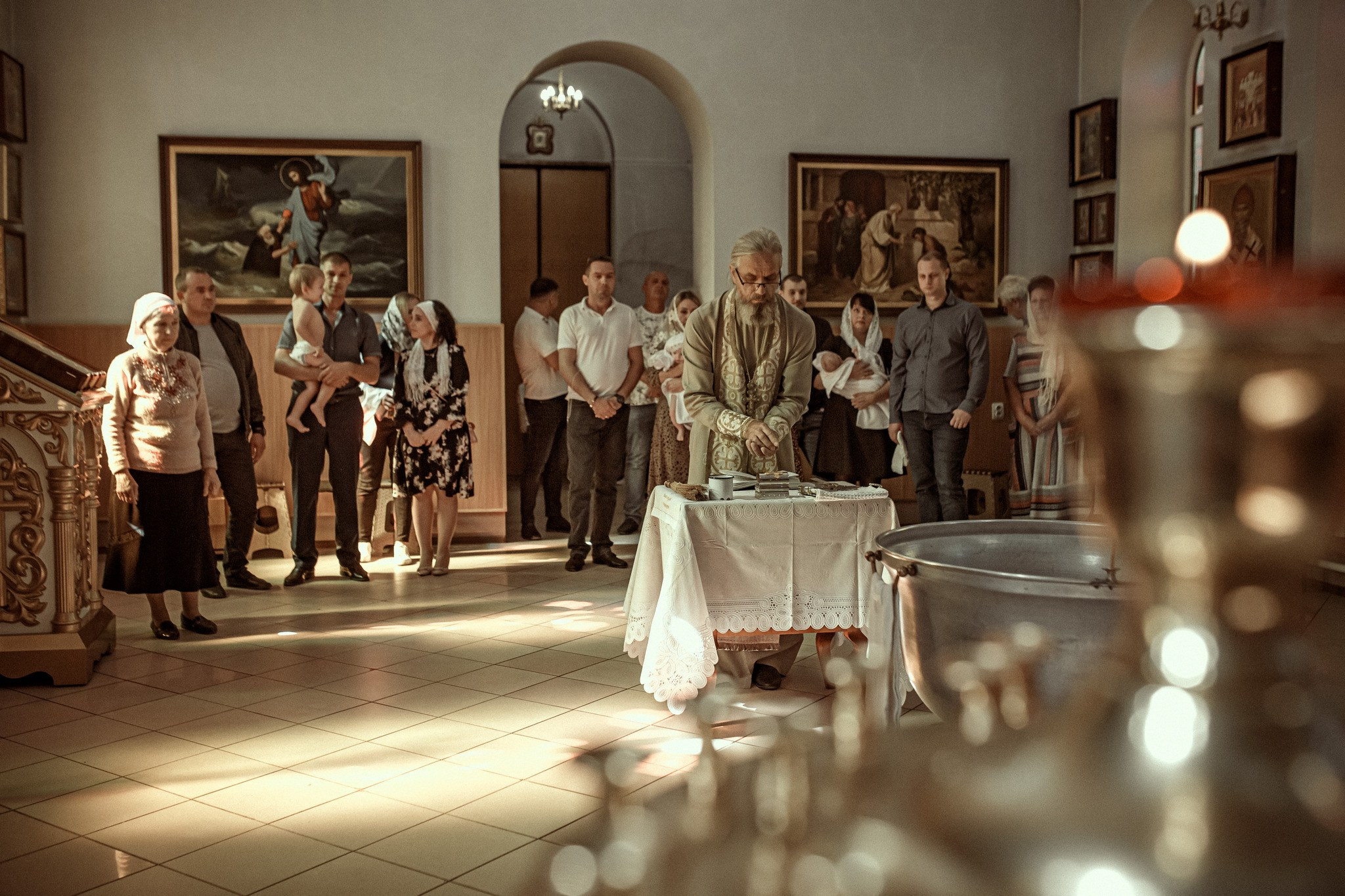 Таинство Крещения Егора. Храм п.Ахтырского. Детский семейный фотограф в Абинске