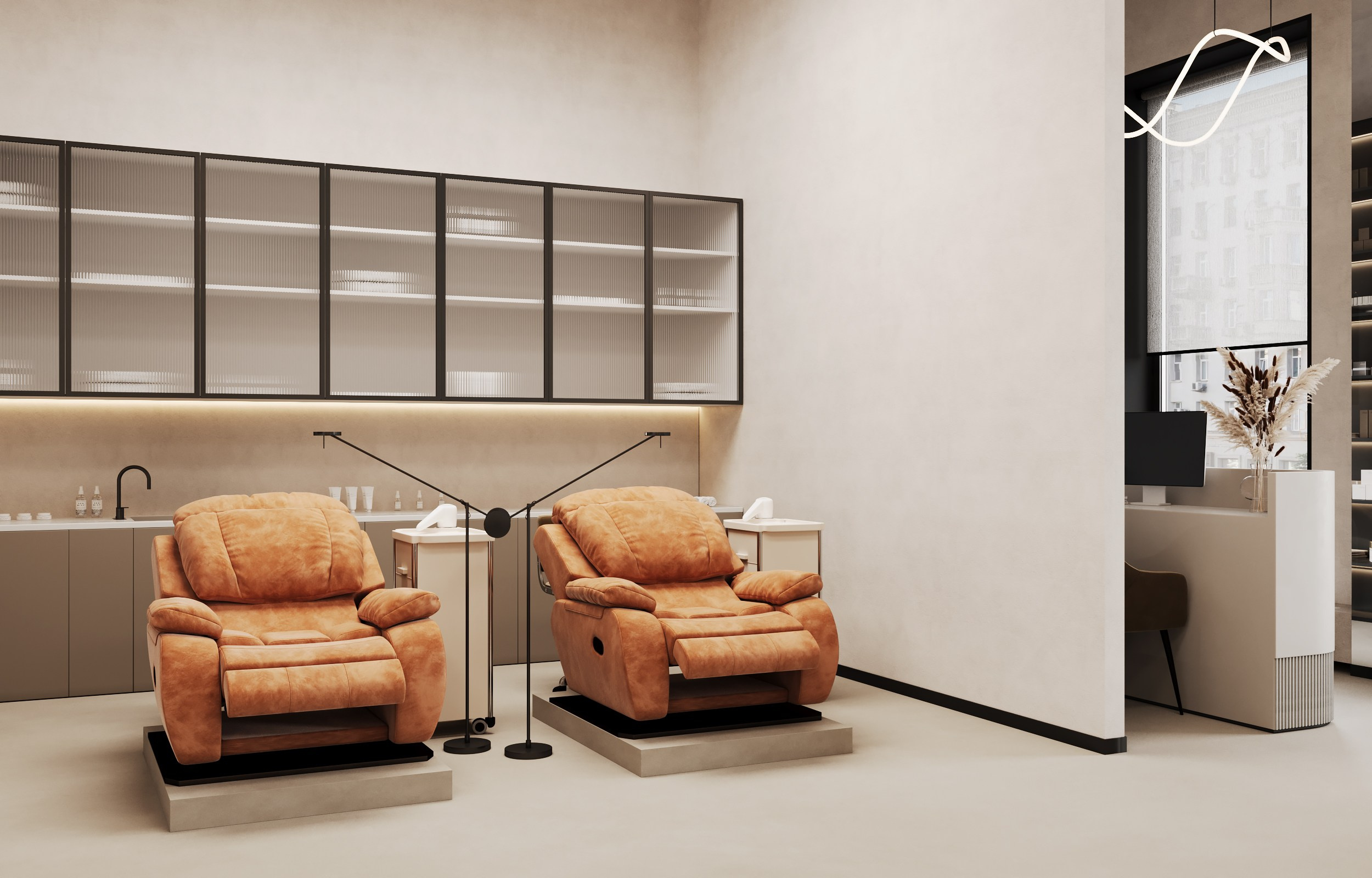 Beauty Salon Tatcher. Дизайн интерьера | 3D визуализация | Миланская Марина