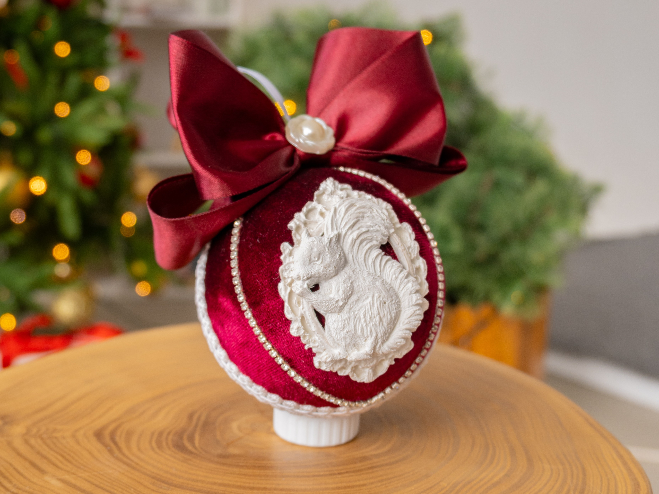 Набор елочных шаров «В сказочном лесу» 3шт. Елочные игрушки ручной работы / Fairytale decor