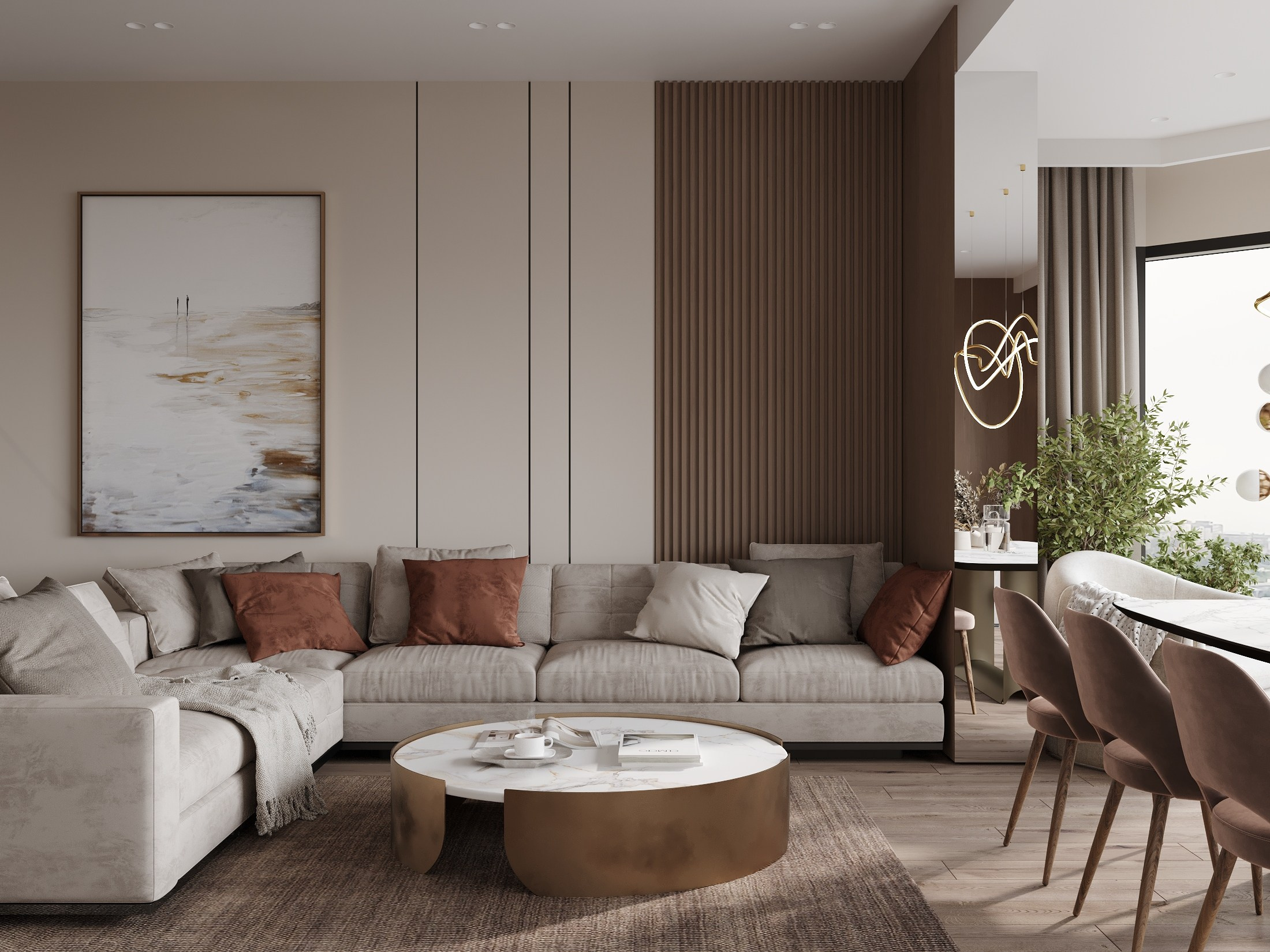 ЖК Аквамарин 112.6 кв.м. Дизайнер интерьера и 3D визуализатор Ванчугова Ольга