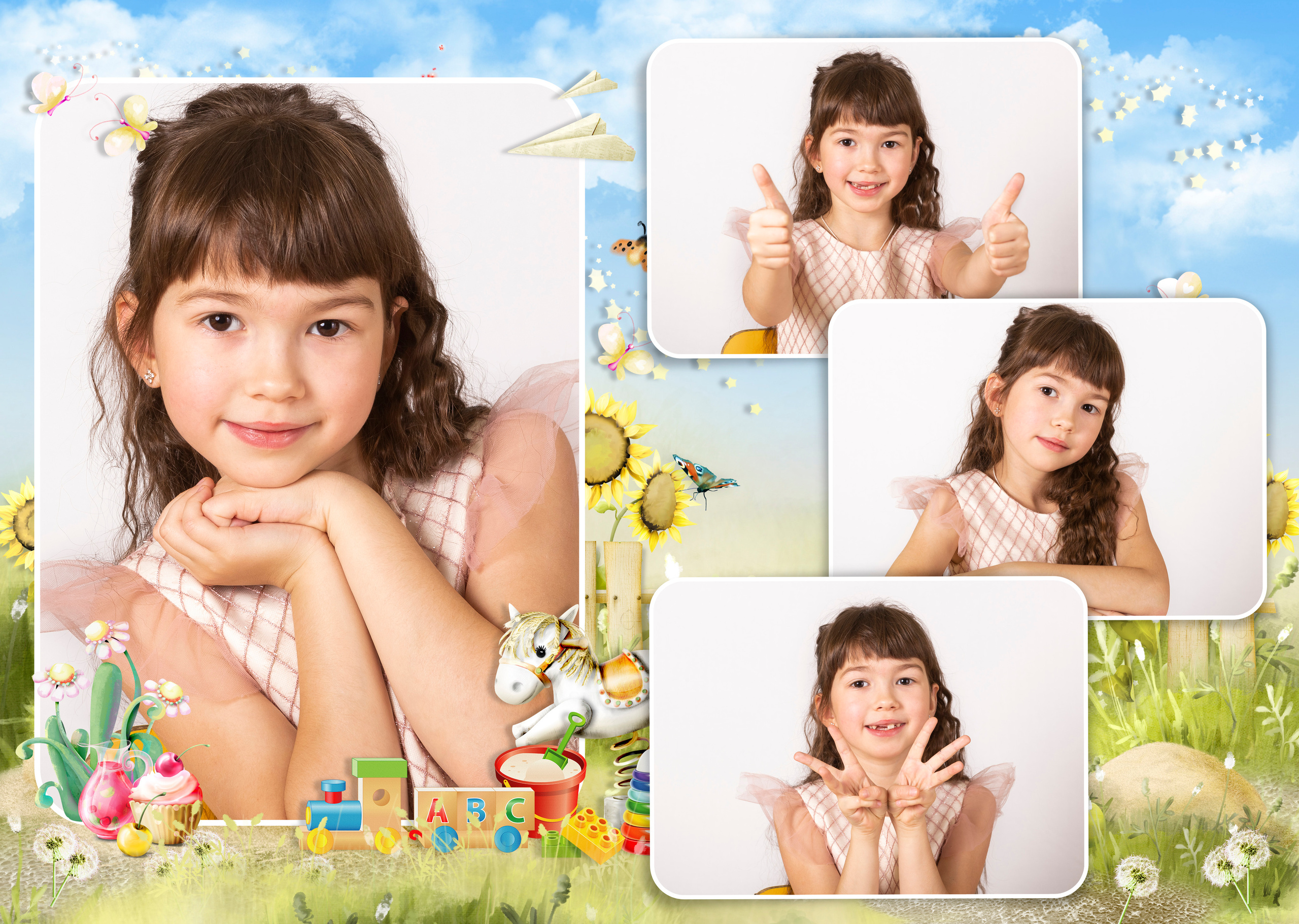 1,индивидуальный, 4 портрета