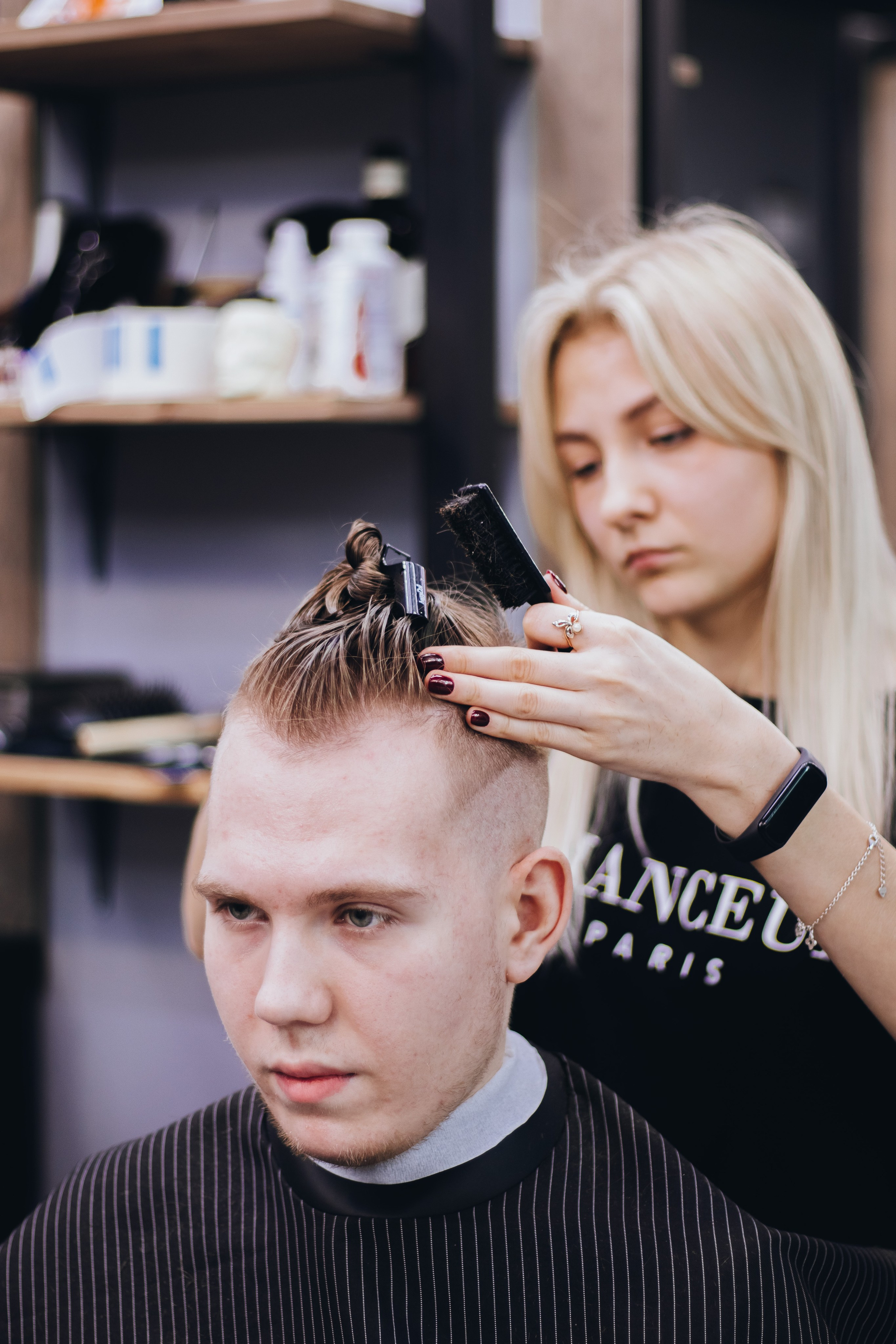 Barbershop Dad. Content shooting. KRIS KRUPINNIKOVA