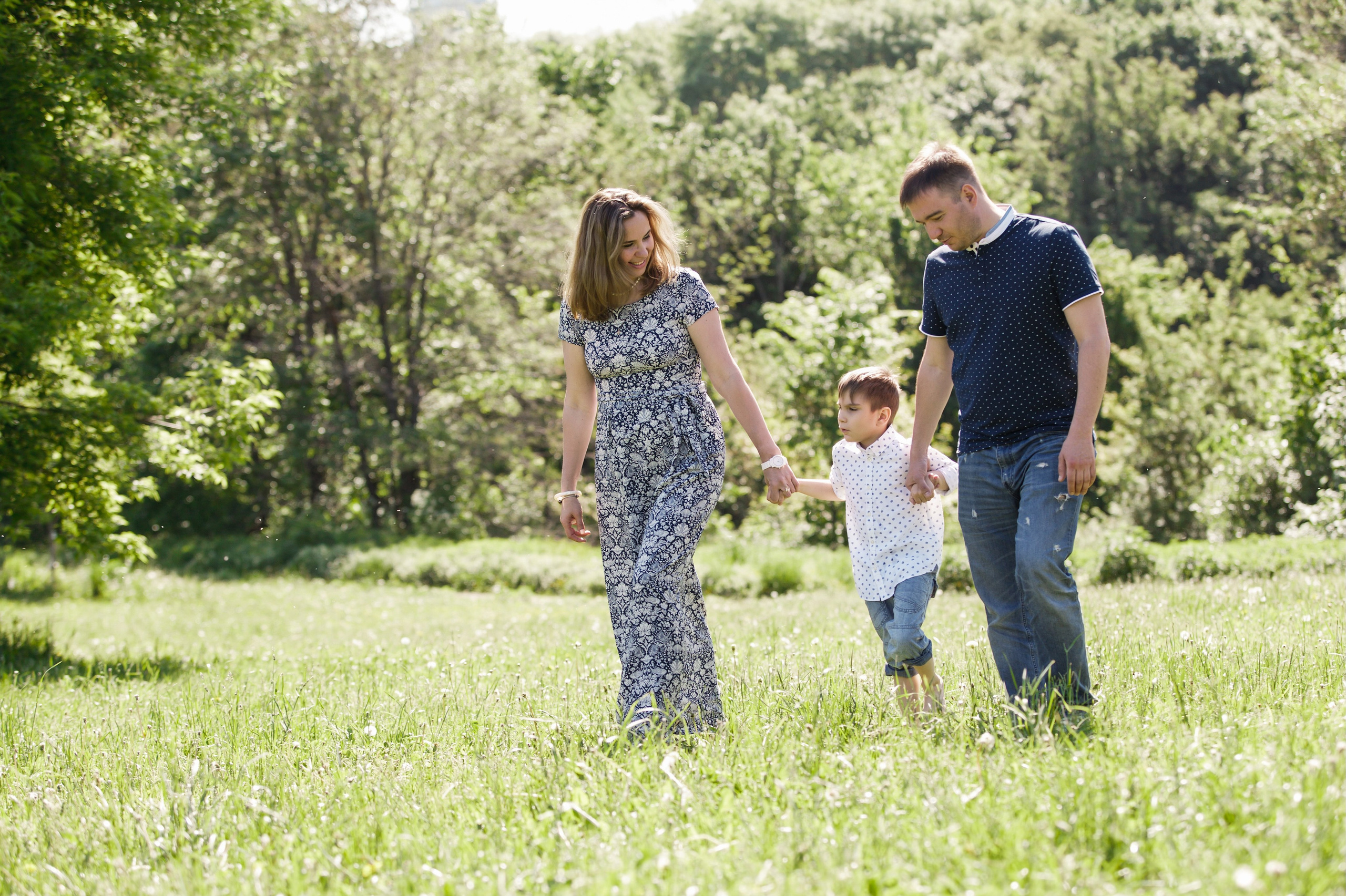 Семейная съемка в парке. Фотографы в Москве Светлана Устинова и Сергей Грачев