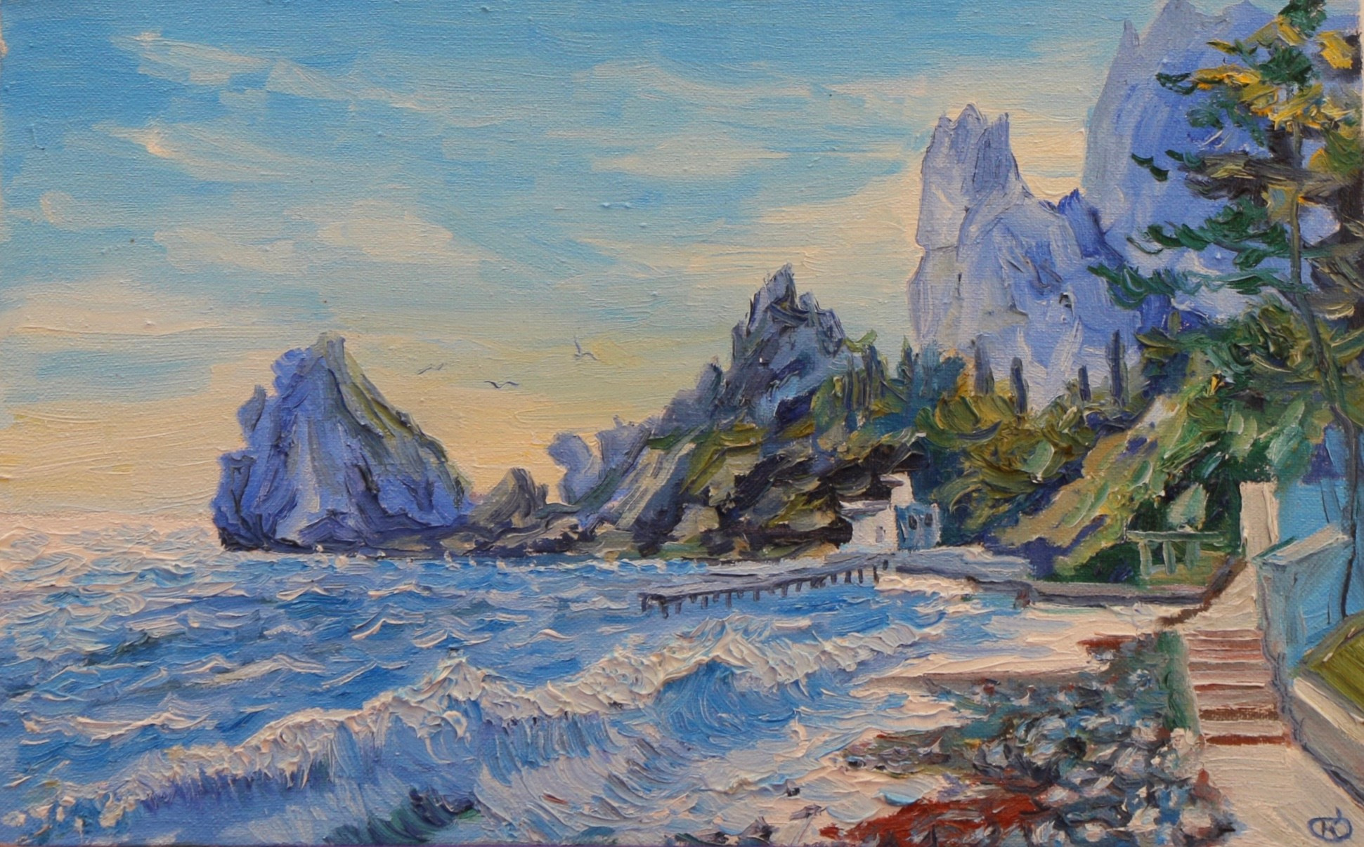 Крымский пейзаж. Продажа картин маслом на холсте в г. Ялта