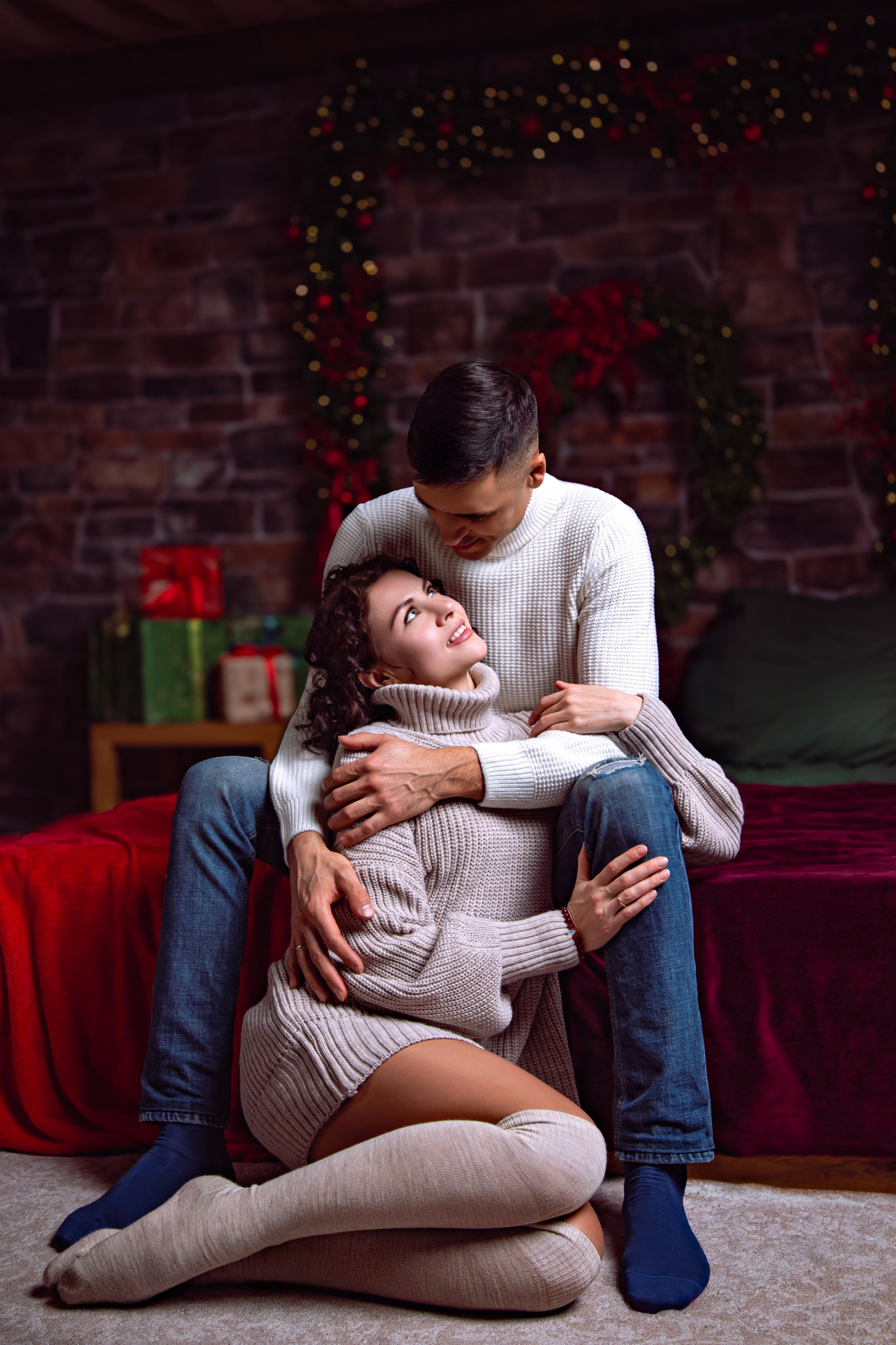 Love story новогодняя фотосессия