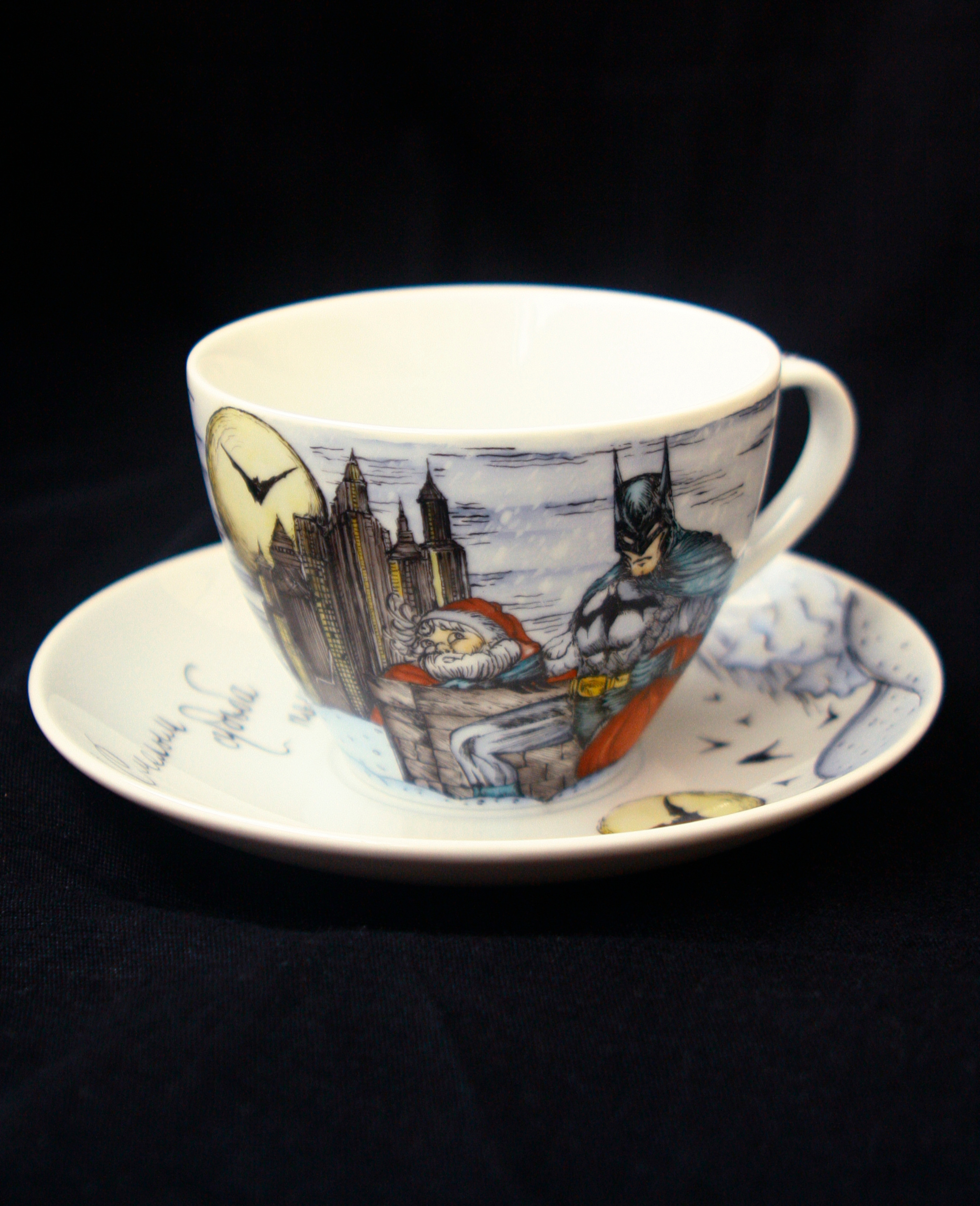 Чашка с блюдцем Batman