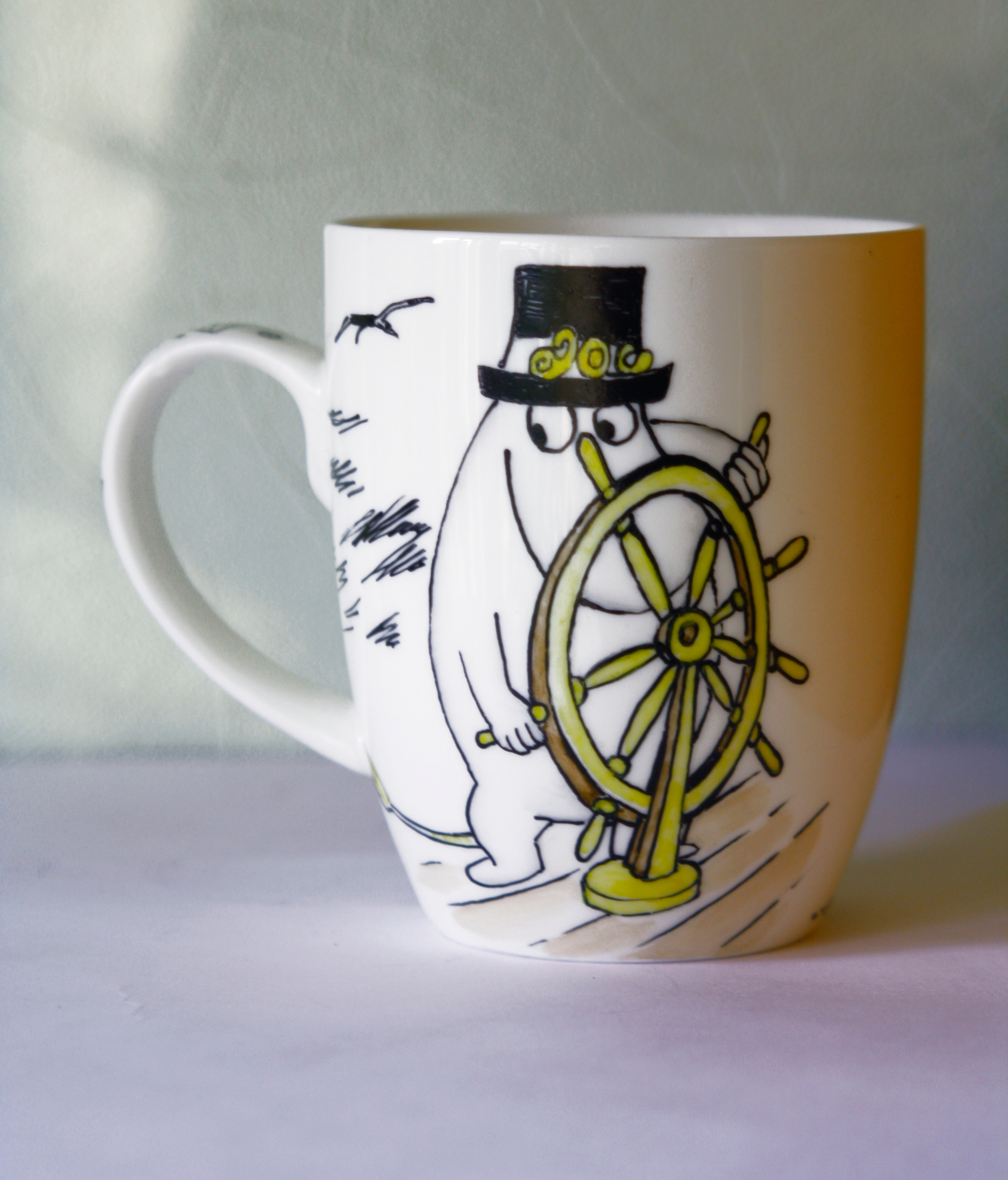 Кружка Муми-папа. Роспись фарфора в Санкт-Петербурге