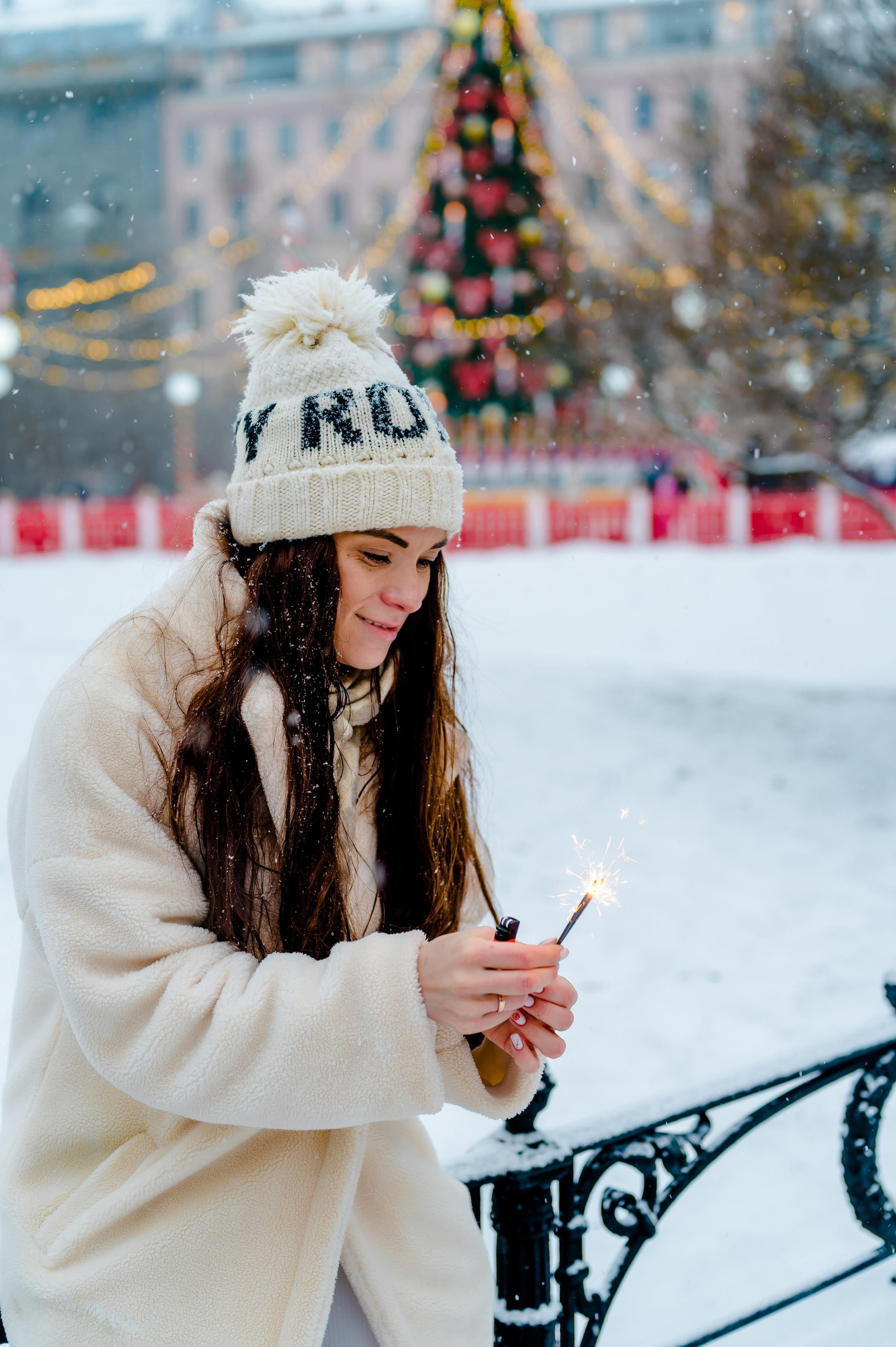 Новогодняя фотосессия на Манежной площади. Свадебный и семейный фотограф Евгения Кононова