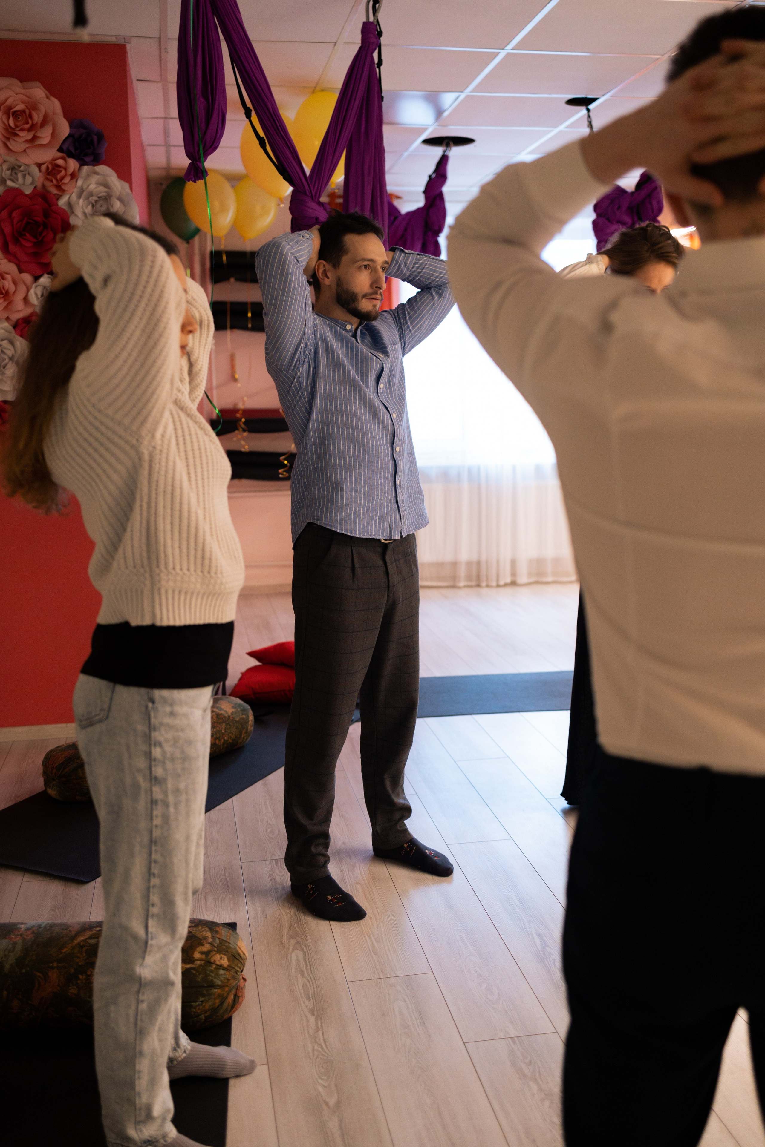 Мастер-класс в йога студии. Портретный фотограф в Санкт-Петербурге