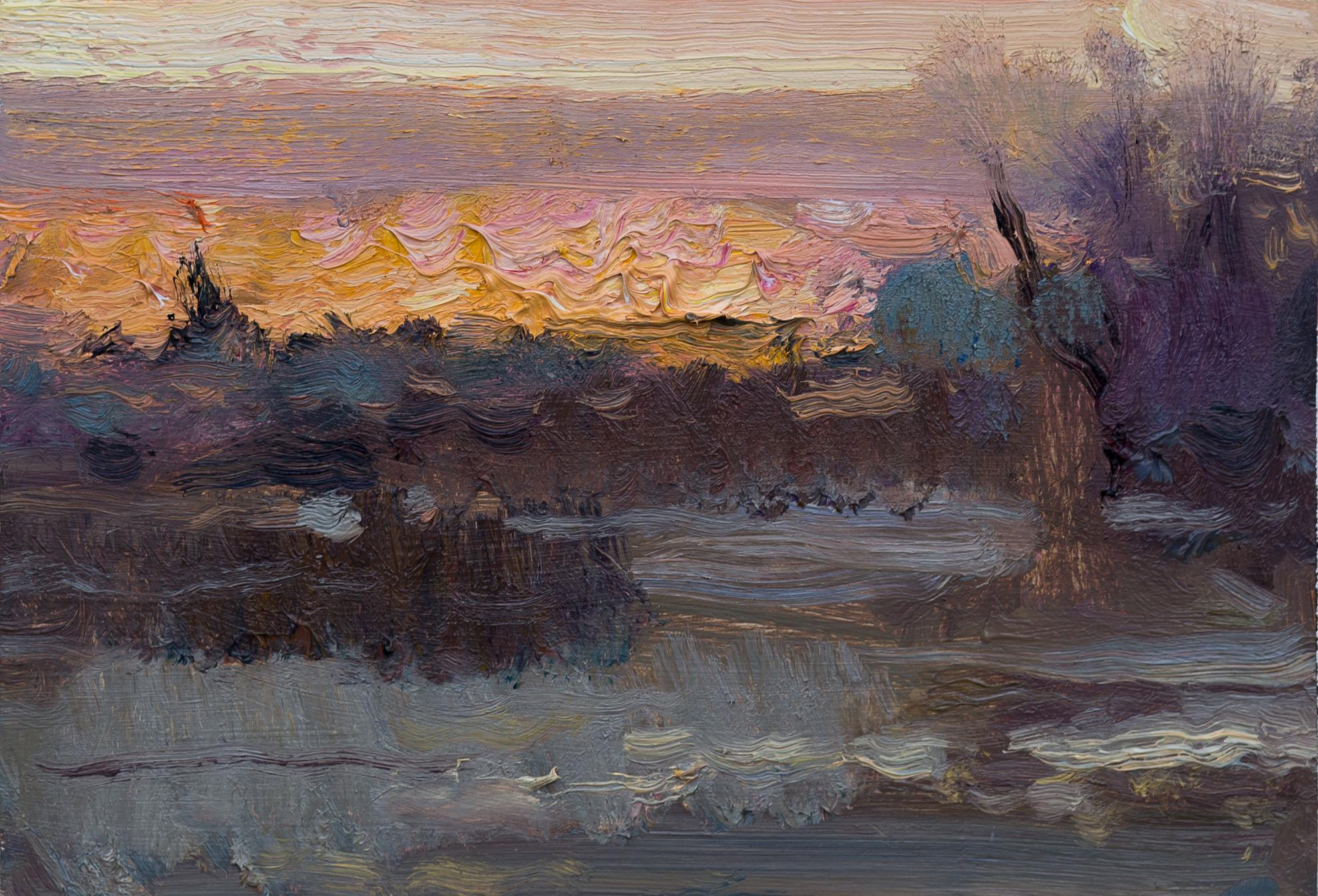 Закат. Художник Александр Каверин