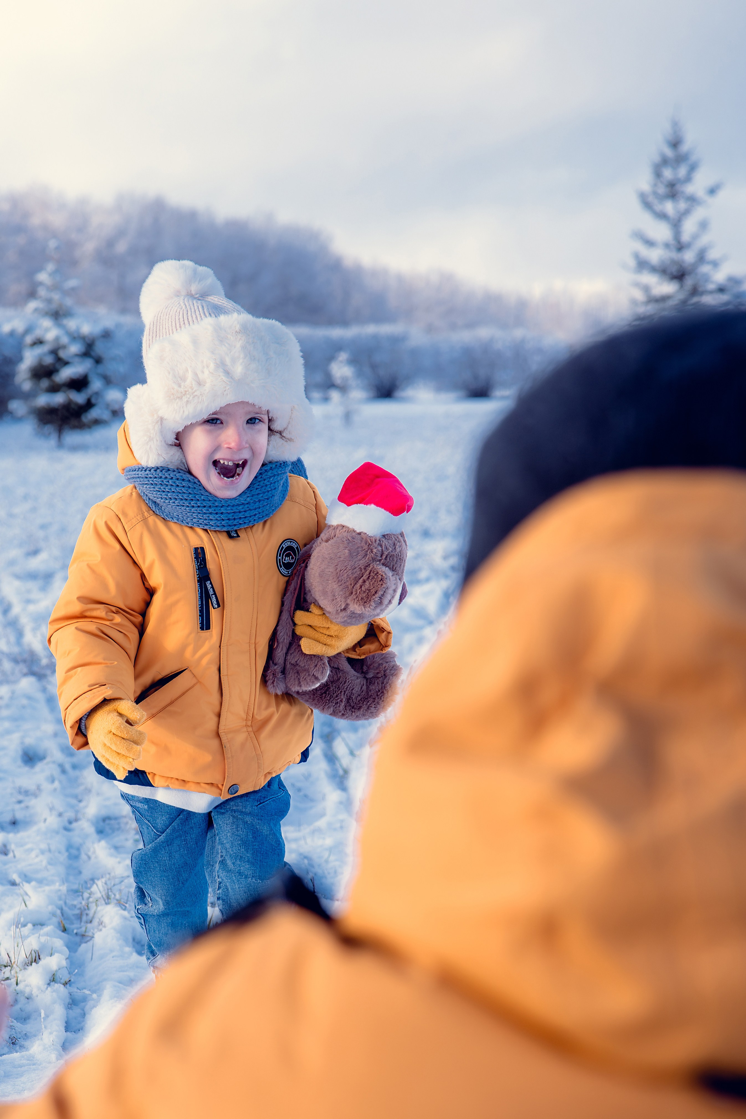 Зимняя фотосъёмка семьи. Фотограф Юлия Паськова, город Бирюч