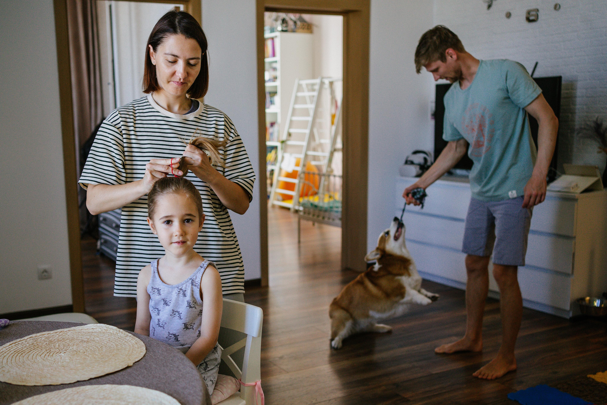 Алена, Антон, Софа и Перси. Семейный и детский фотограф в Новосибирске Эвелина Лангеман