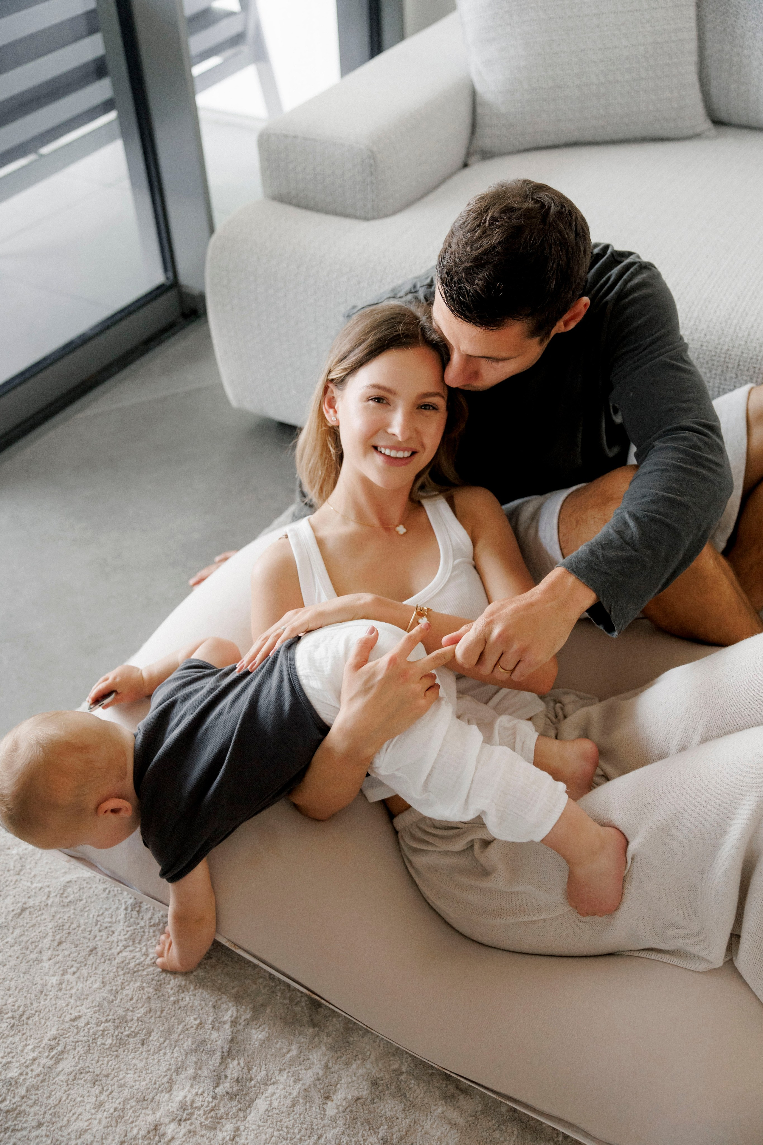 One year old at home. Wedding and family photographer