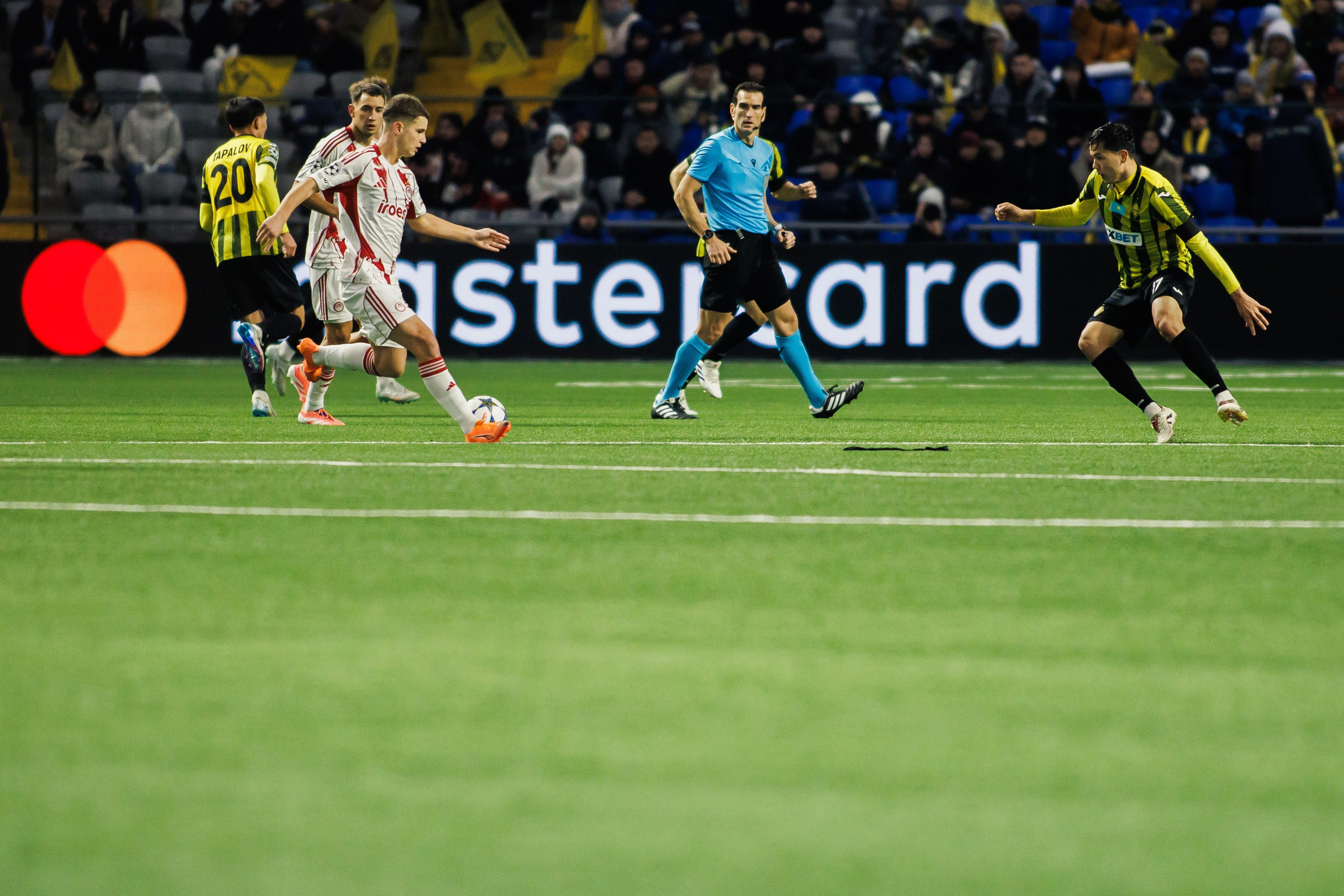 UEFA Champions League 25/26 Kairat — Olympiacos. Photographer Danil Aykin