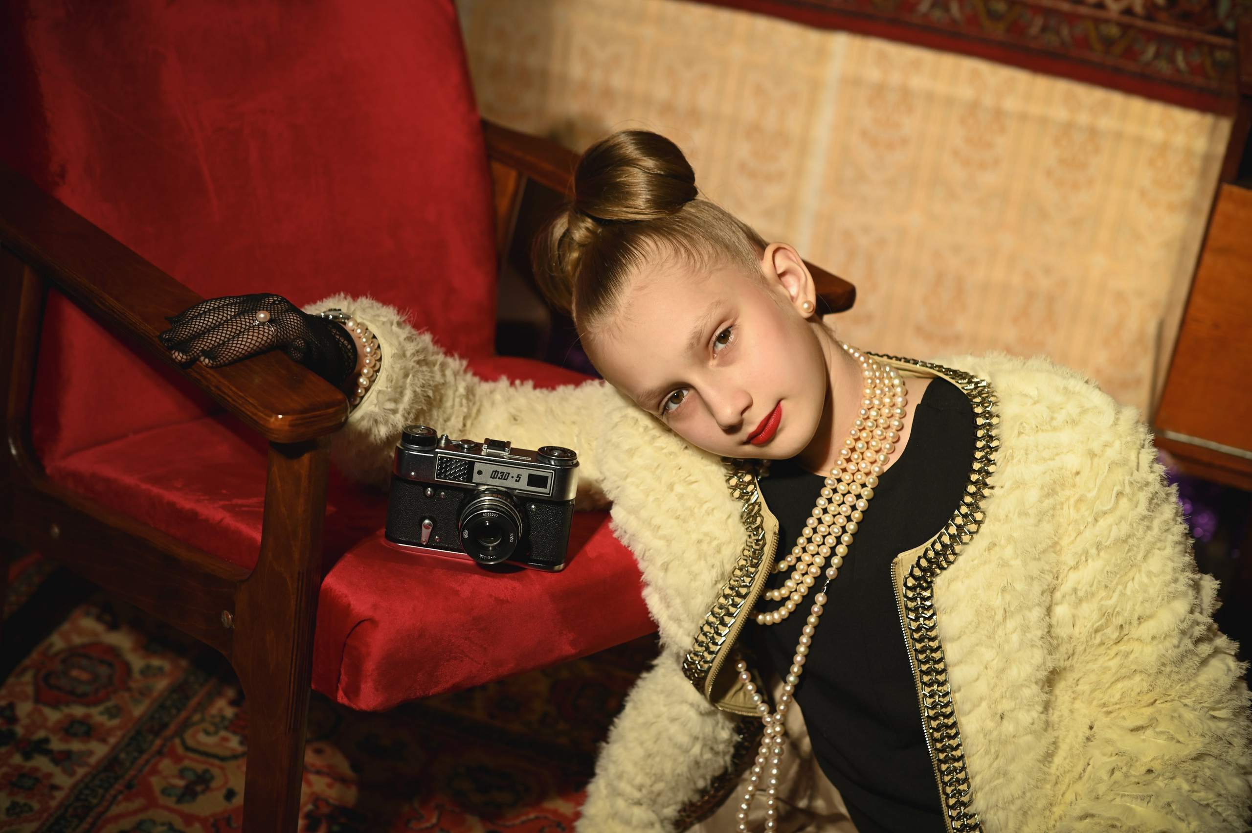 Детская школа моделей Happy Kids. «Ретро Новый год» 2026. Детский фотограф в Новокузнецке Николай Чекалин