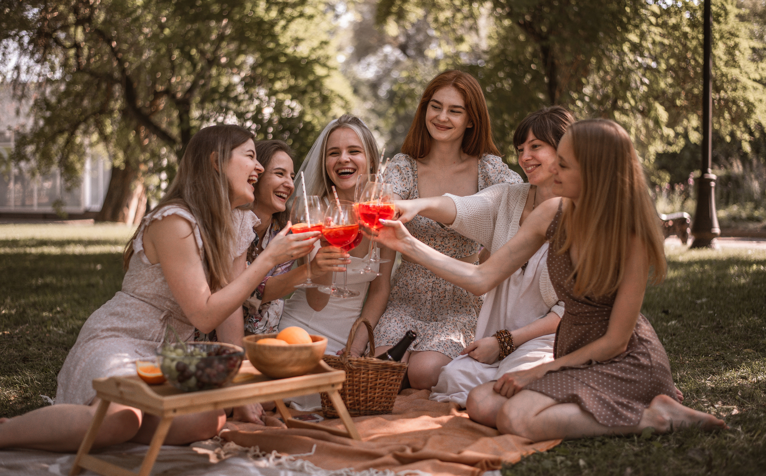 Девичник в парке. Фуд и предметный фотограф Москва