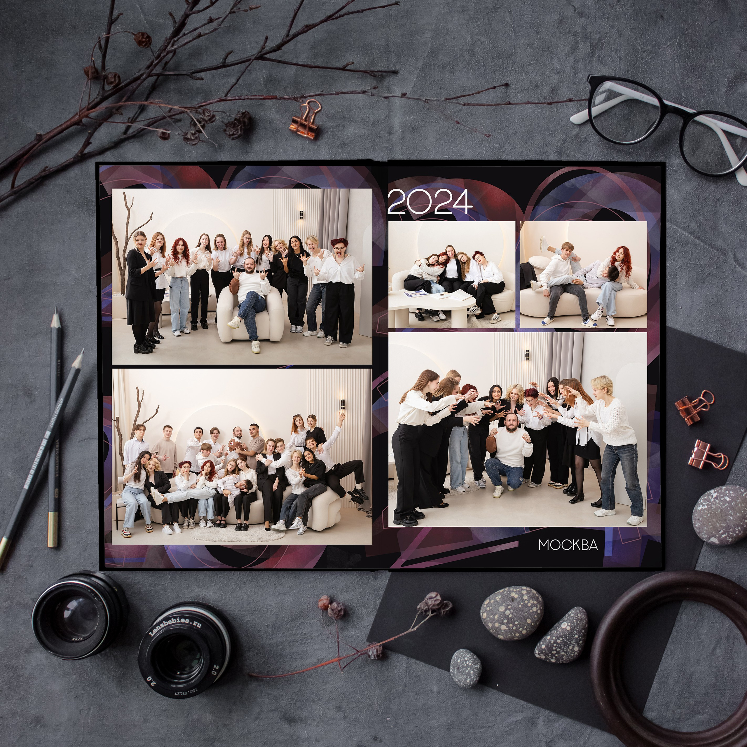 Групповой разворот выпускника 11 класса в дизайне "Мираж"