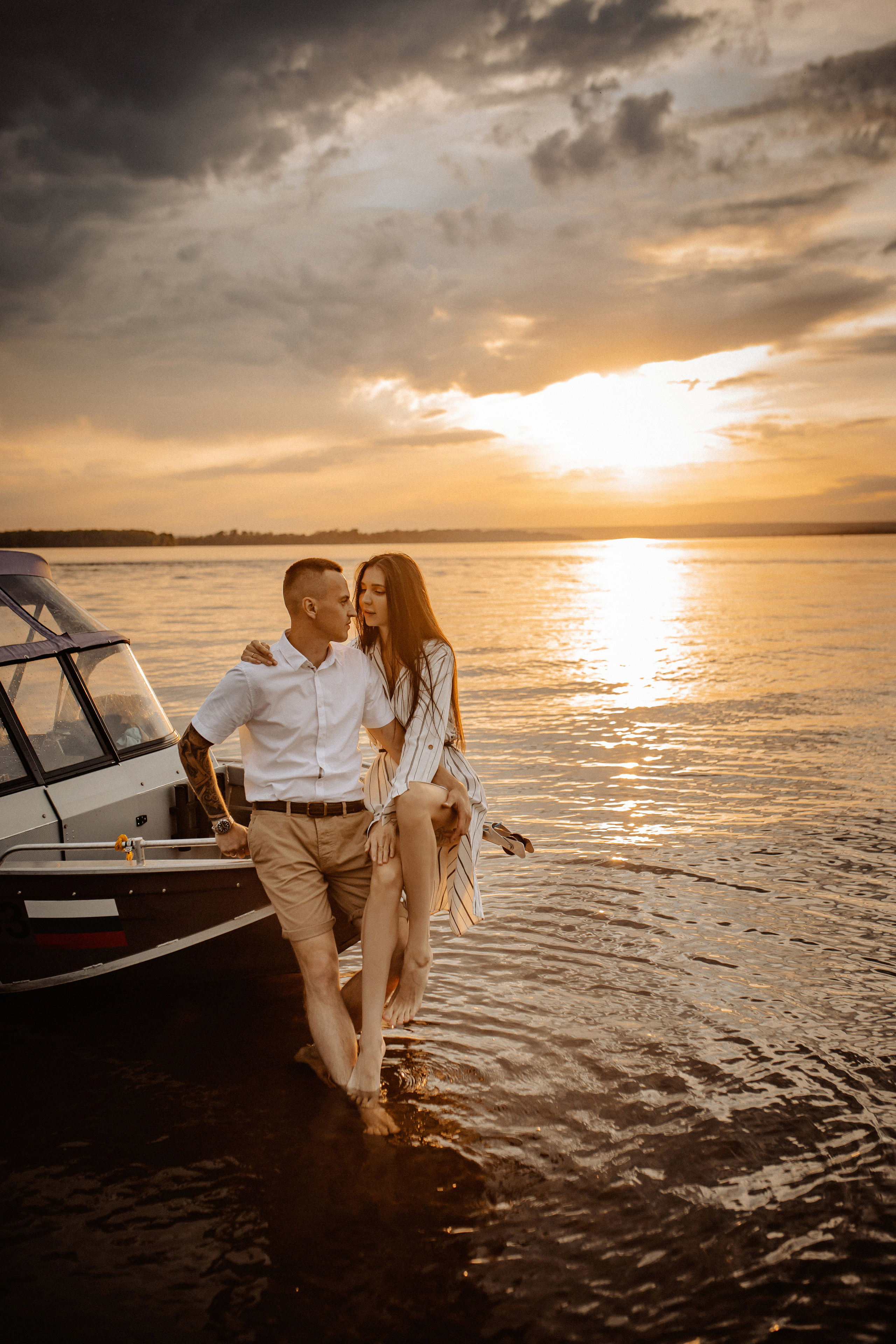 Фотосессия с катером, фотосессия на пляже, фотосессия на закате. Фотограф в Смоленске Ольга Давыдова