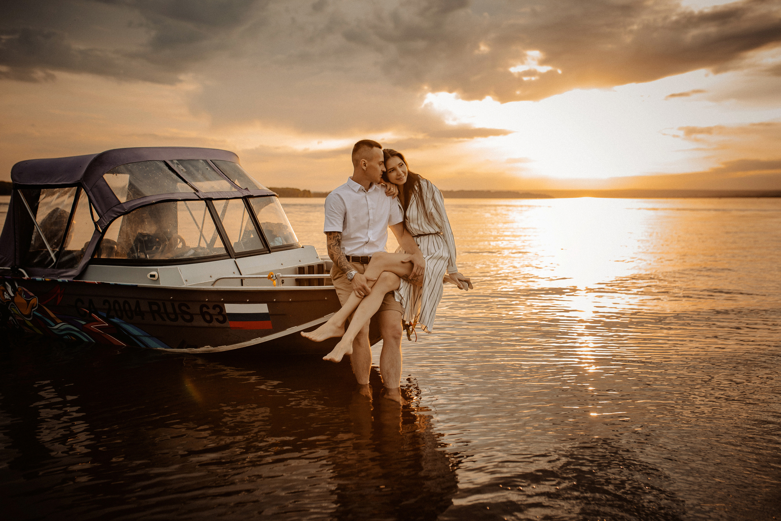 Фотосессия с катером, фотосессия на пляже, фотосессия на закате. Фотограф в Смоленске Ольга Давыдова