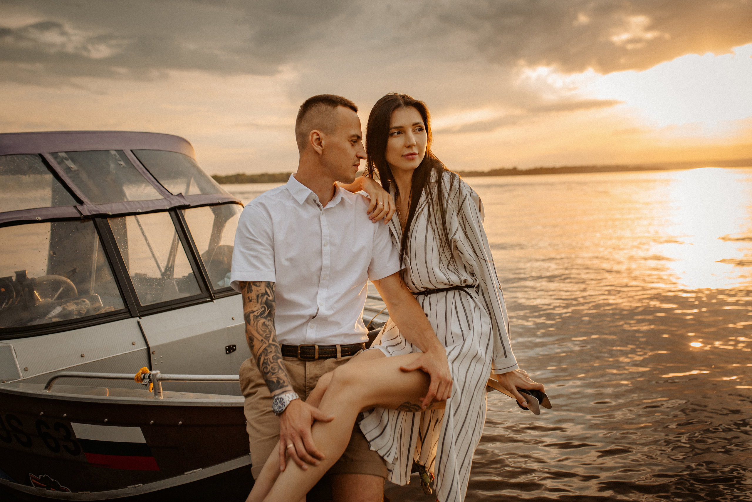 Фотосессия с катером, фотосессия на пляже, фотосессия на закате. Фотограф в Смоленске Ольга Давыдова