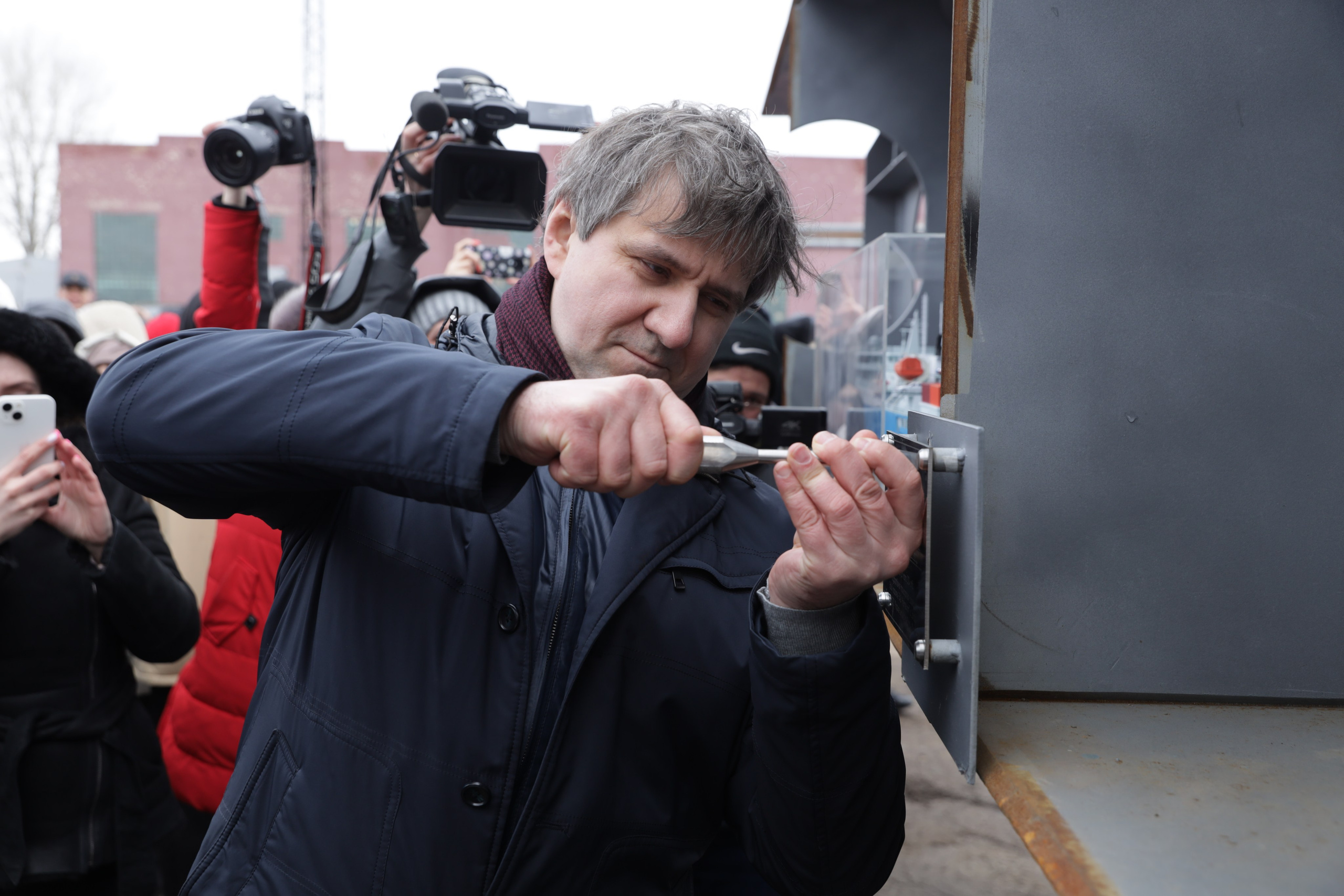 ЗАО нефтефлот Зимние фото + закаладка киля Судна. Фотограф в Самаре Максим Тырин