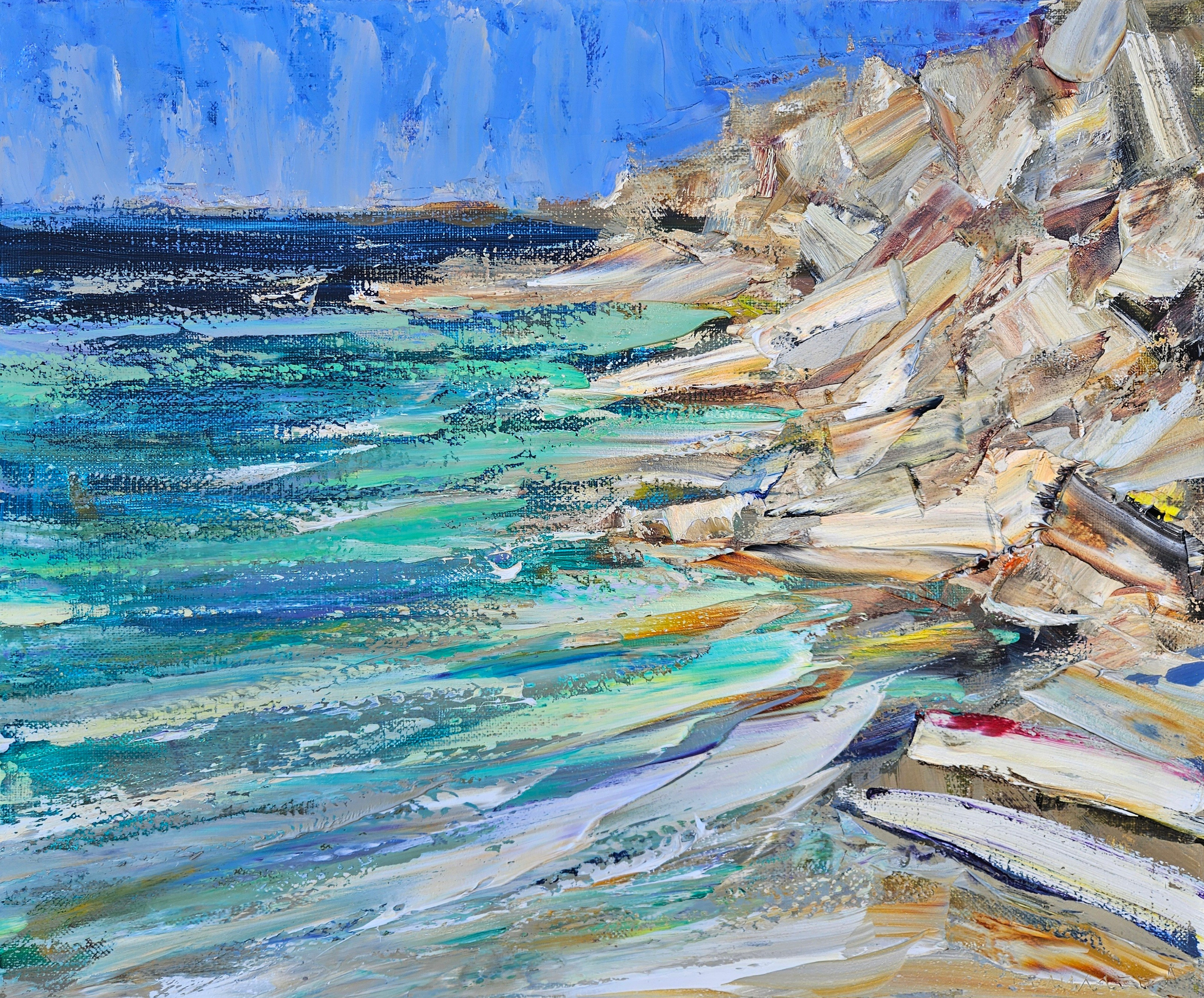 "Бухта". 2026. Холст, масло. 50х60. Цена: 20000₽