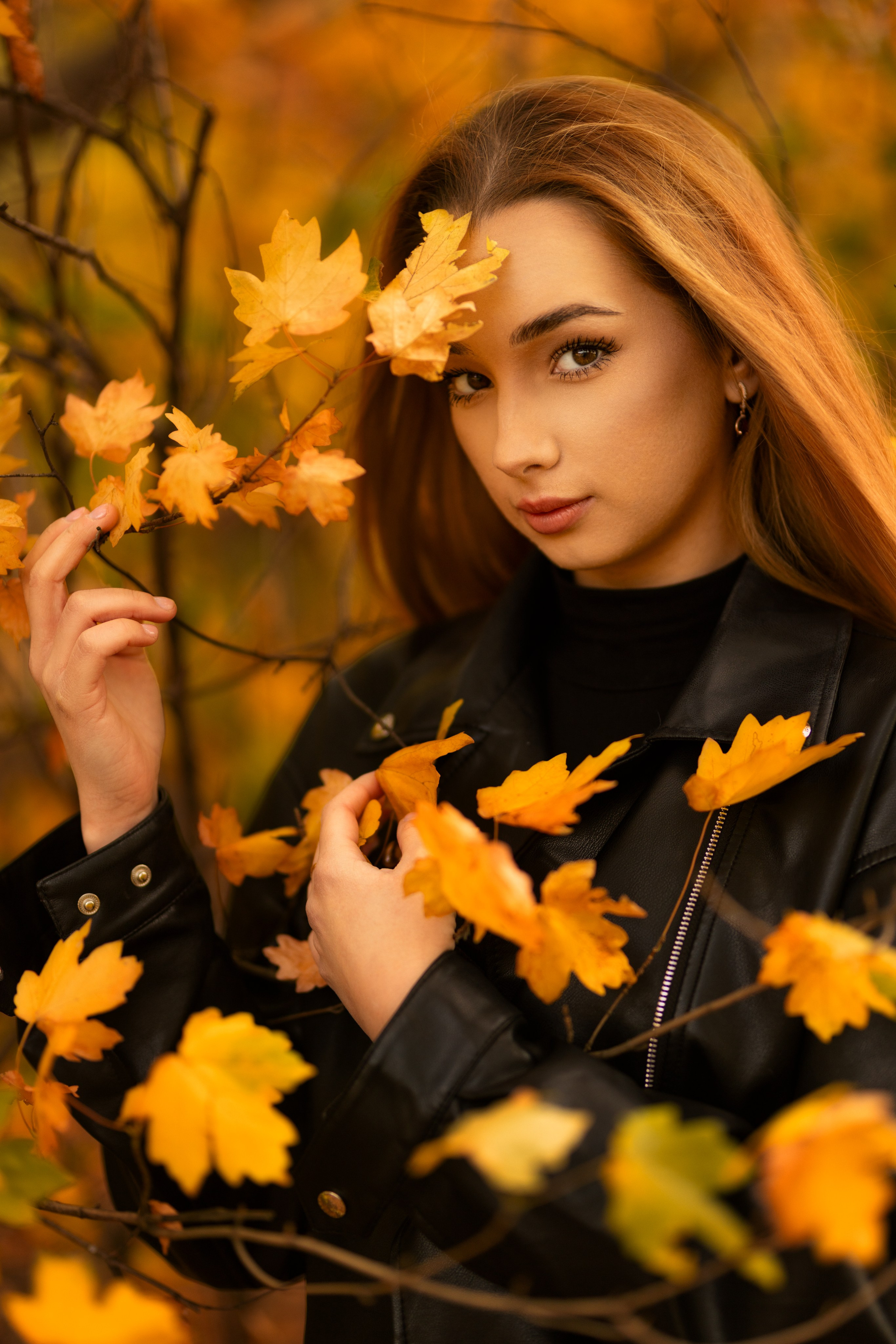 Осенний фотосет с Полиной в парке в формате «Я красивая». Дмитрий Шульгин, портретный фотограф в Воронеже