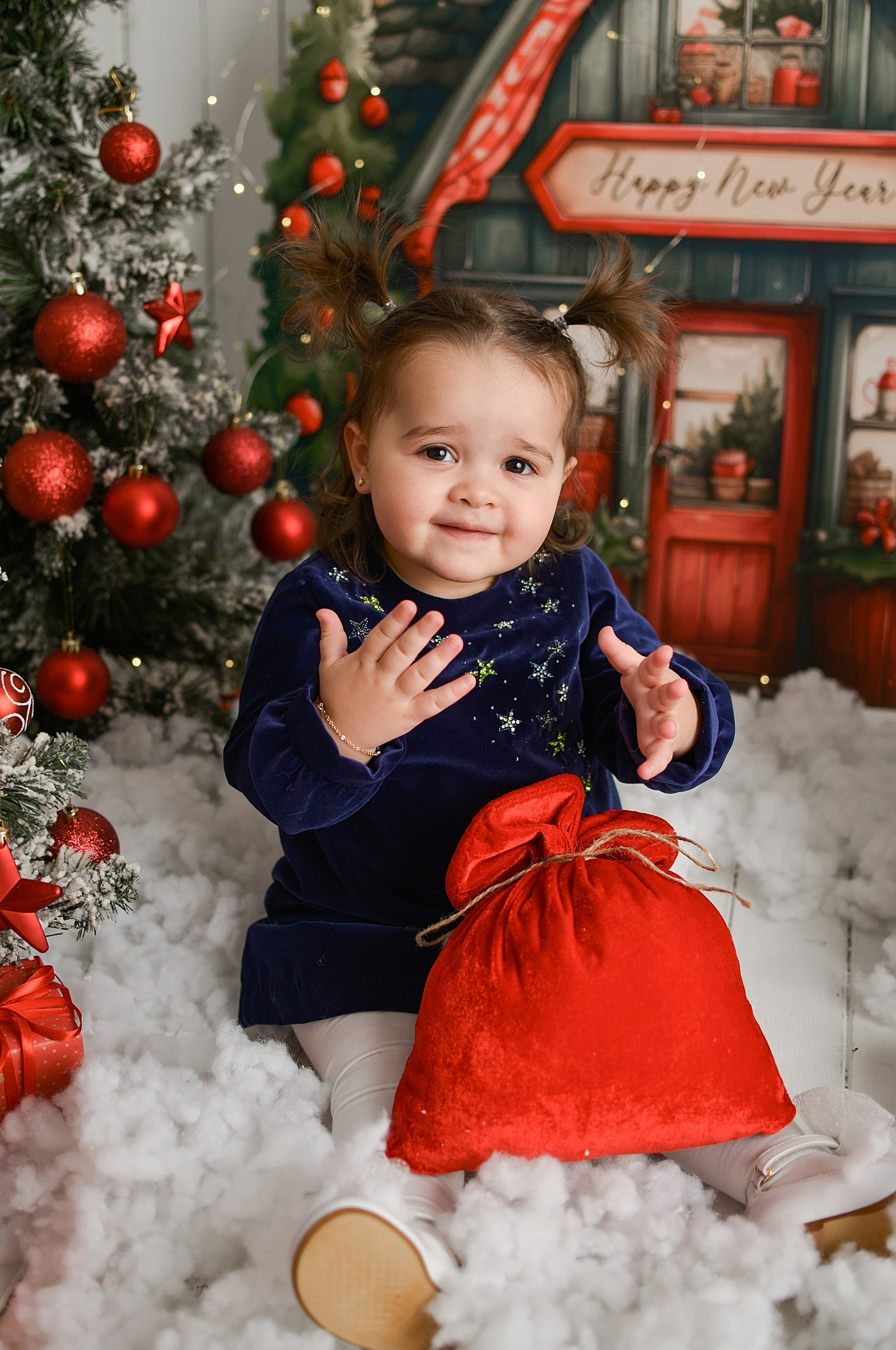 Новогодняя семейная фотосессия в Краснодаре 2023-2024. Фотограф новорожденных Краснодар Малышенко Надежда