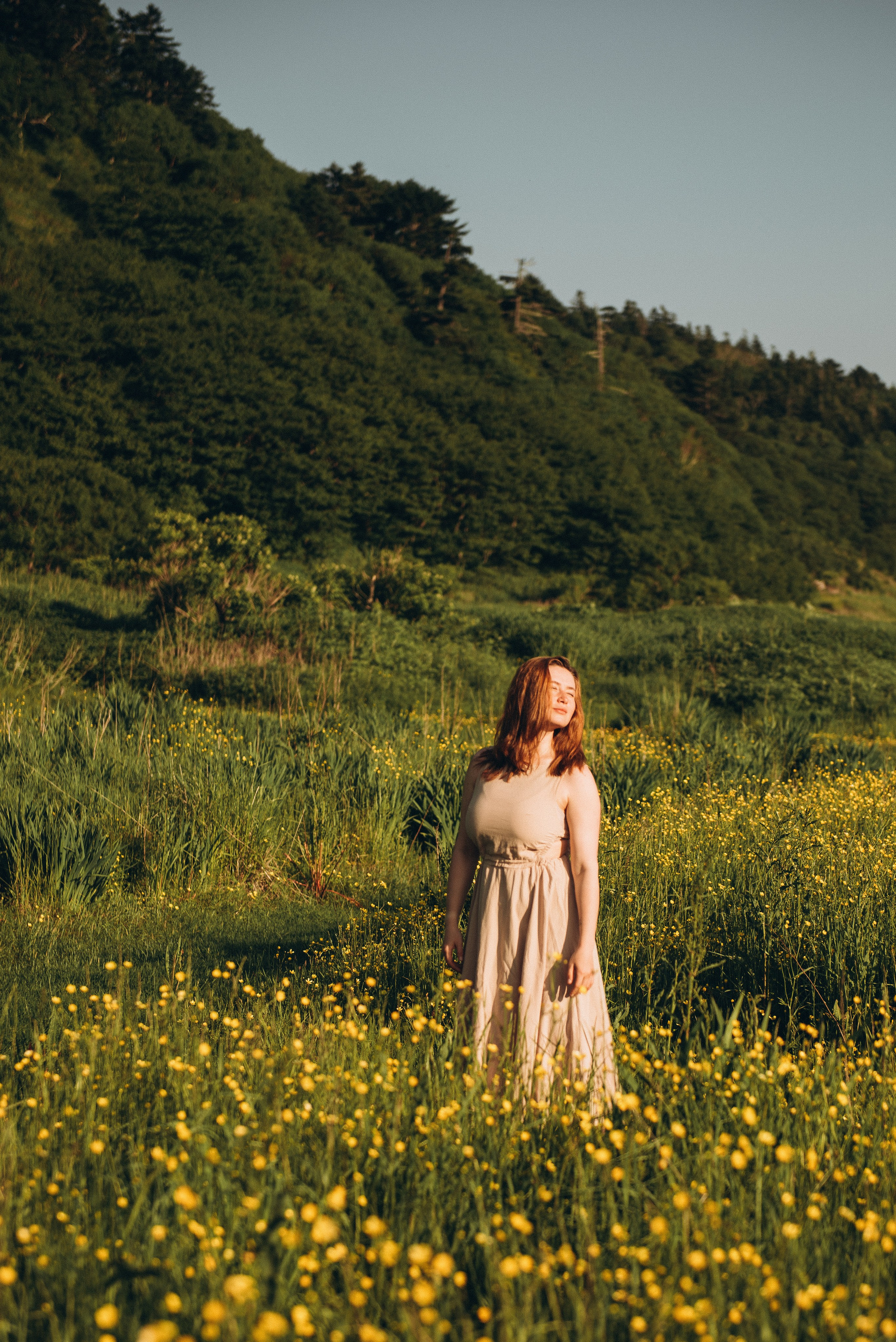 Маша в поле люпинов. Ирина Метелица фотограф на Шикотане