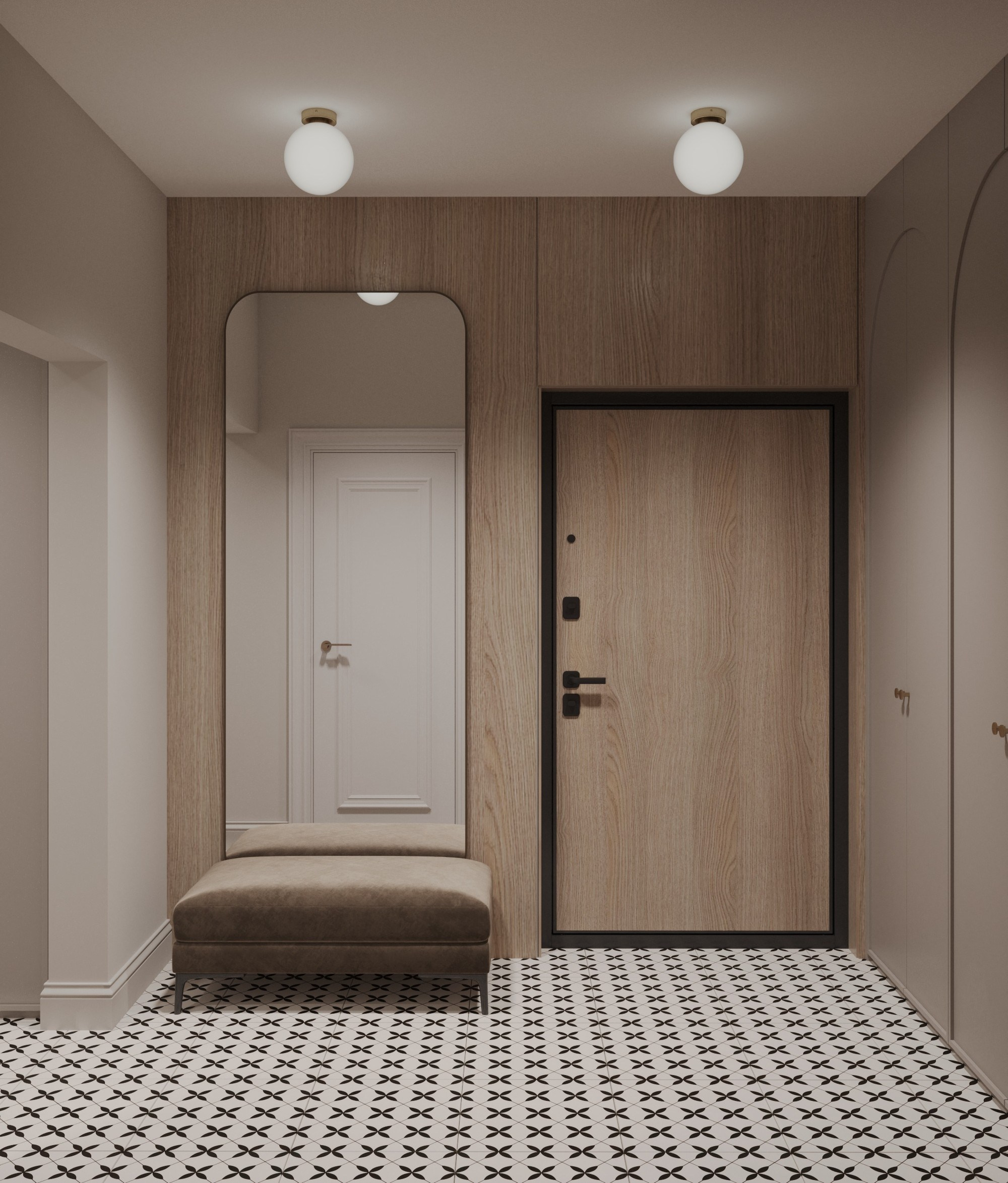 Дизайн-проект однокомнатной квартиры г. Санкт-Петербург. Дизайн интерьеров, 3D визуализации